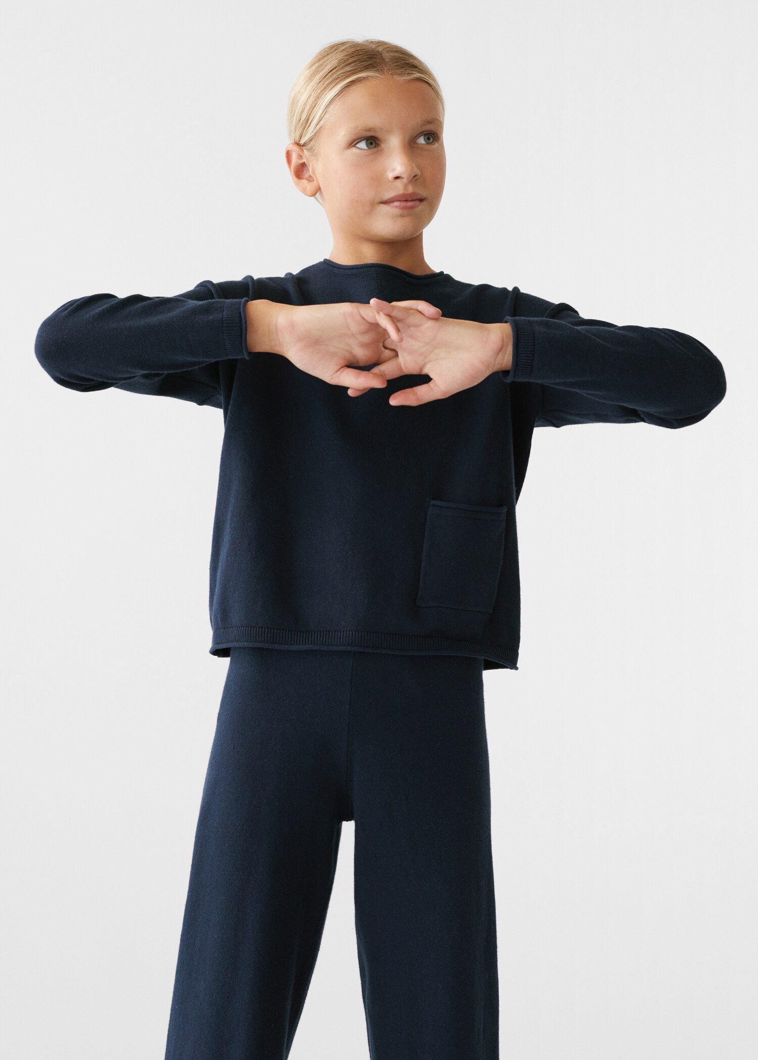 Baumwoll-Pullover mit Tasche - Detail des Artikels 1