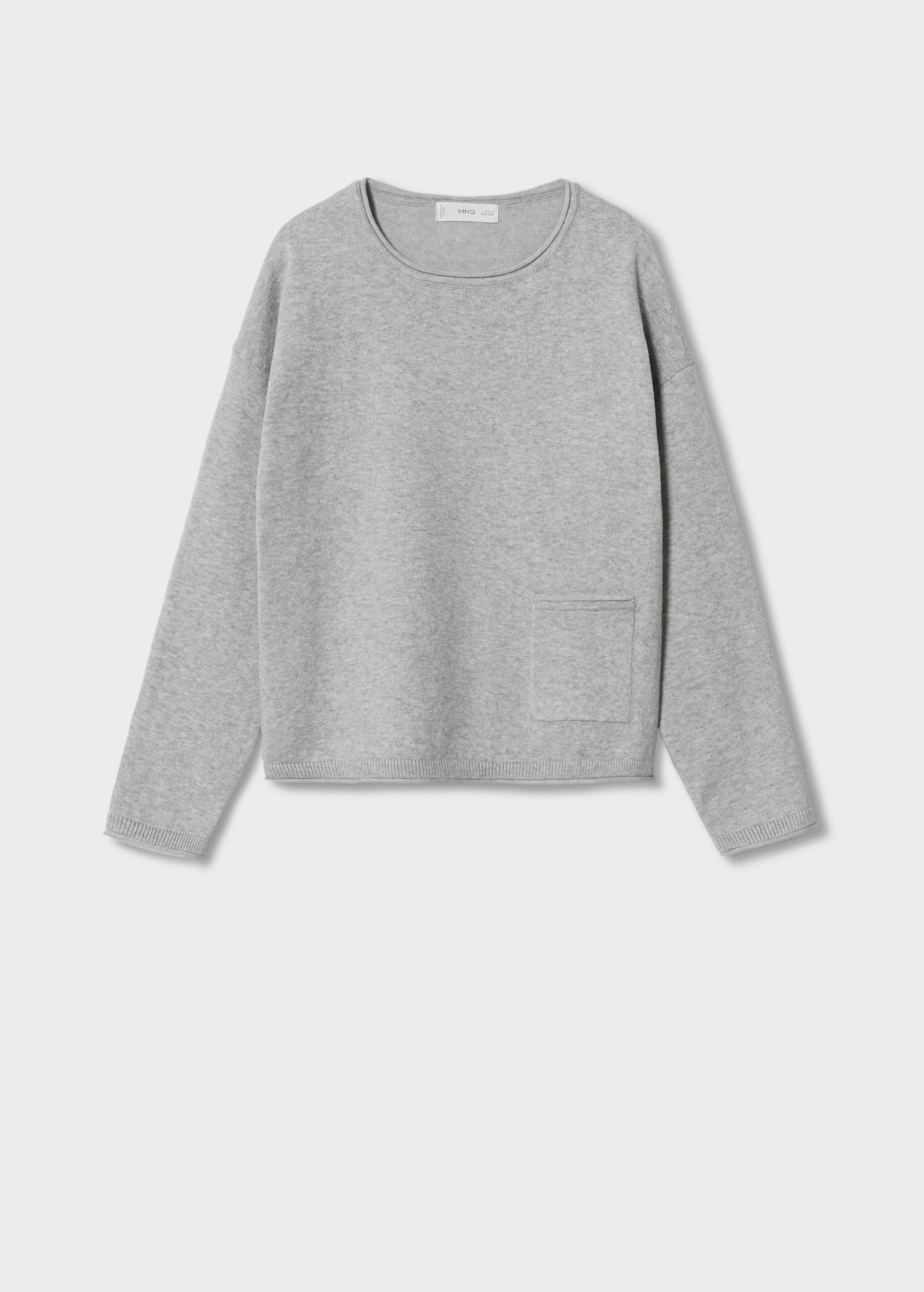 Patch pocket cotton sweater - Article without model