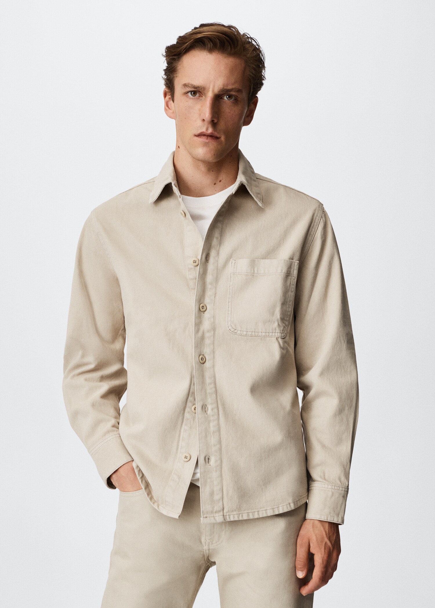 Pocket denim shirt - Medium plane