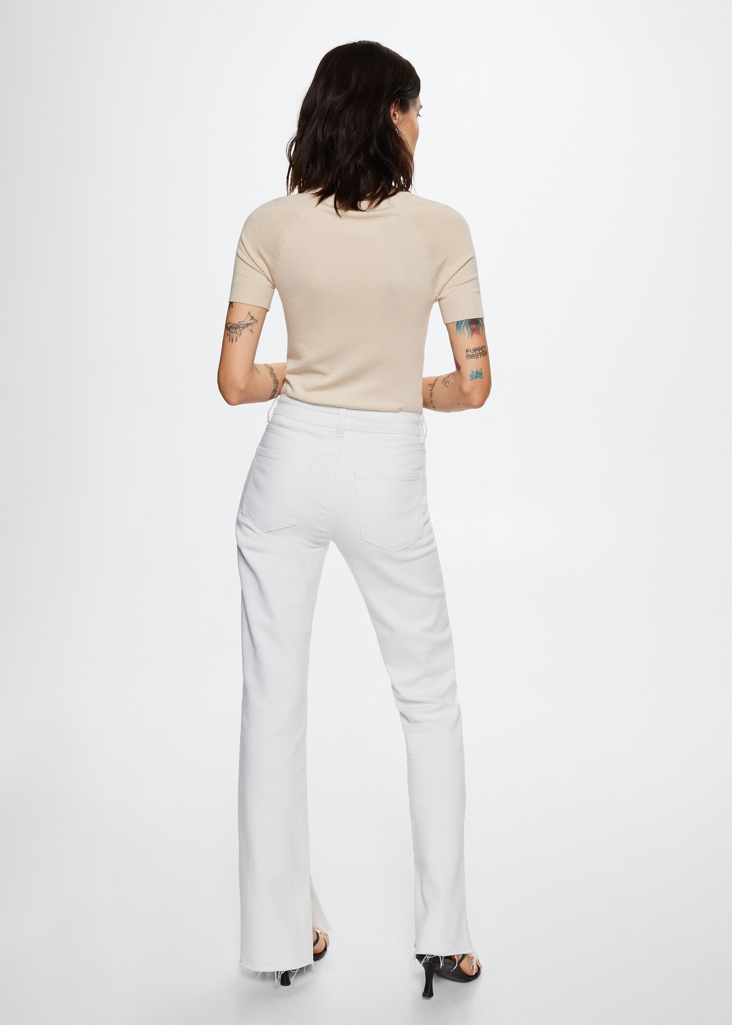 Mid-rise straight jeans - Reverse of the article