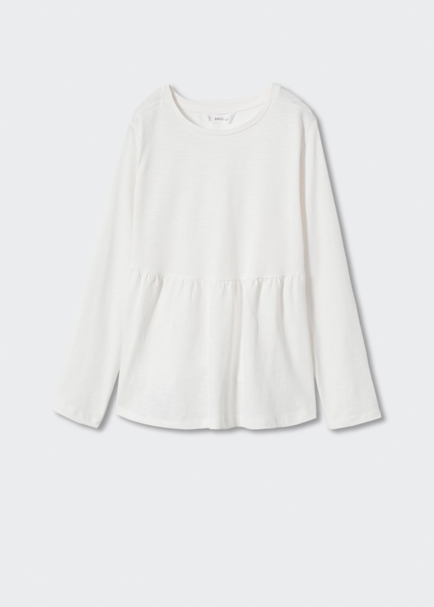 Long-sleeved t-shirt with ruffle - Article without model