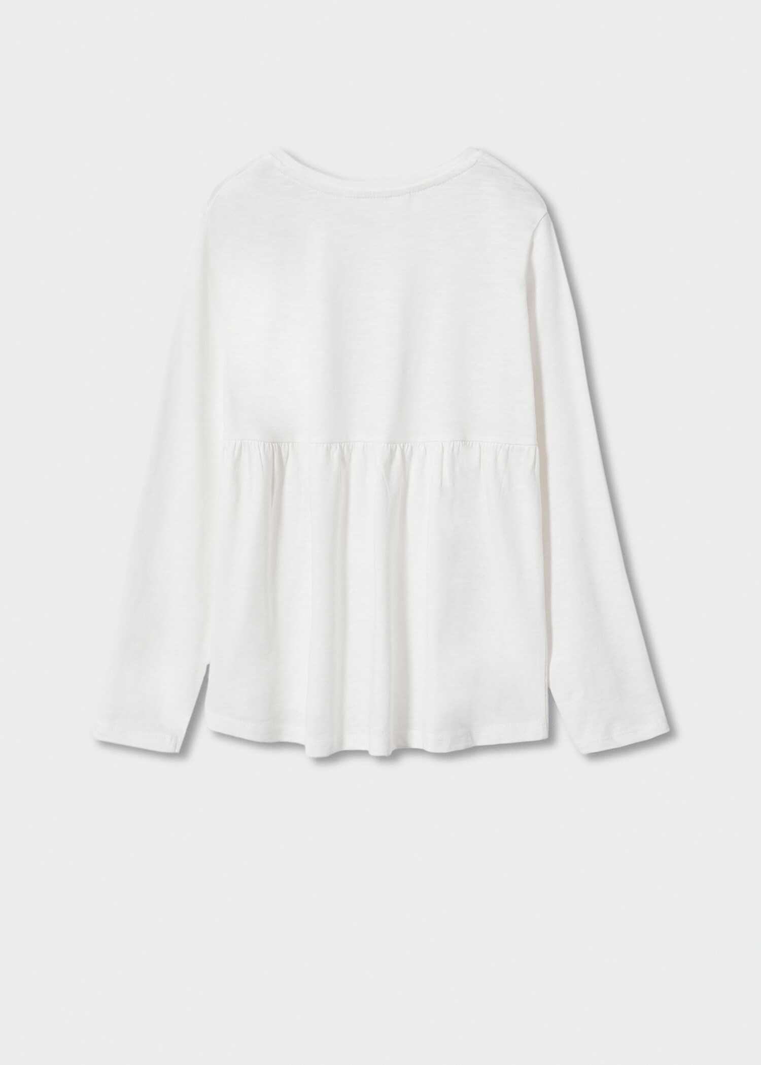 Long-sleeved t-shirt with ruffle - Reverse of the article