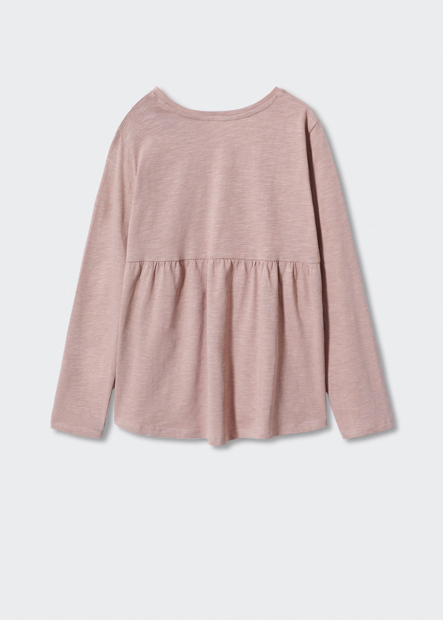 Long-sleeved t-shirt with ruffle - Reverse of the article