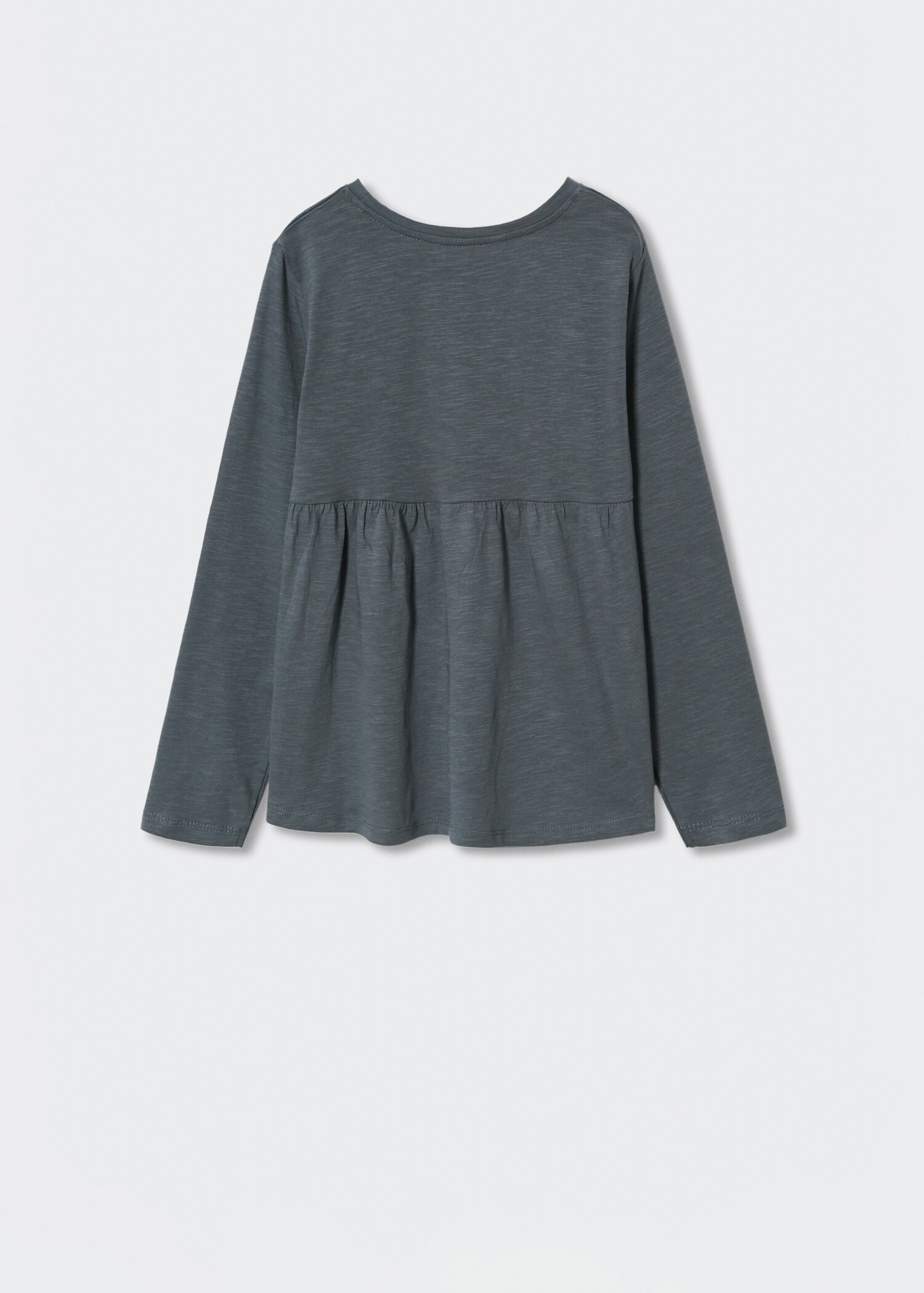 Long-sleeved t-shirt with ruffle - Reverse of the article