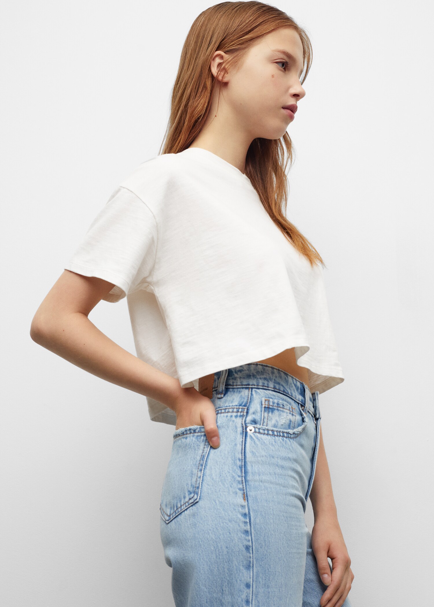 Džíny culottes s roztřepeným spodním lemem - Detail zboží 2