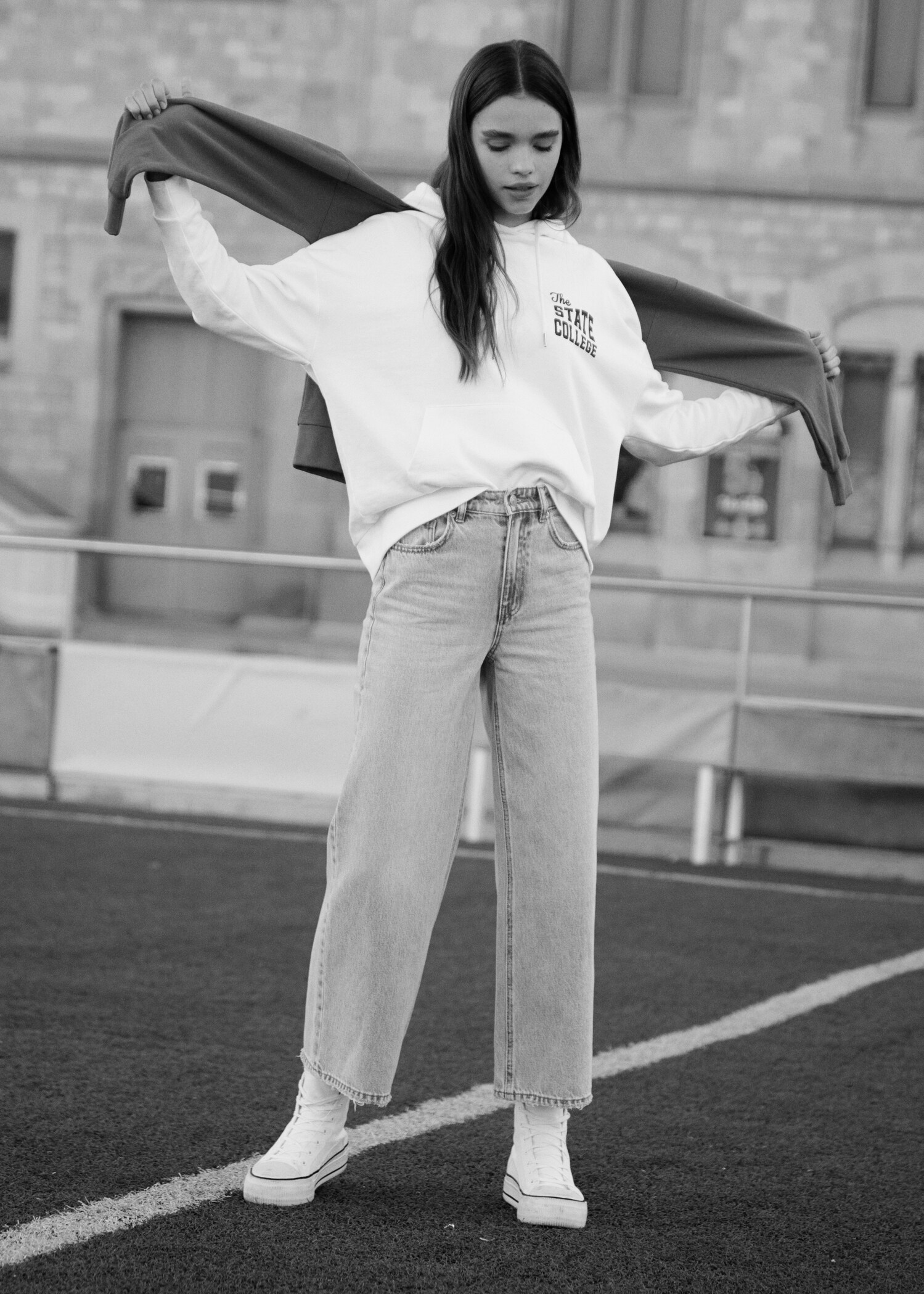 Džíny culottes s roztřepeným spodním lemem - Detail zboží 6