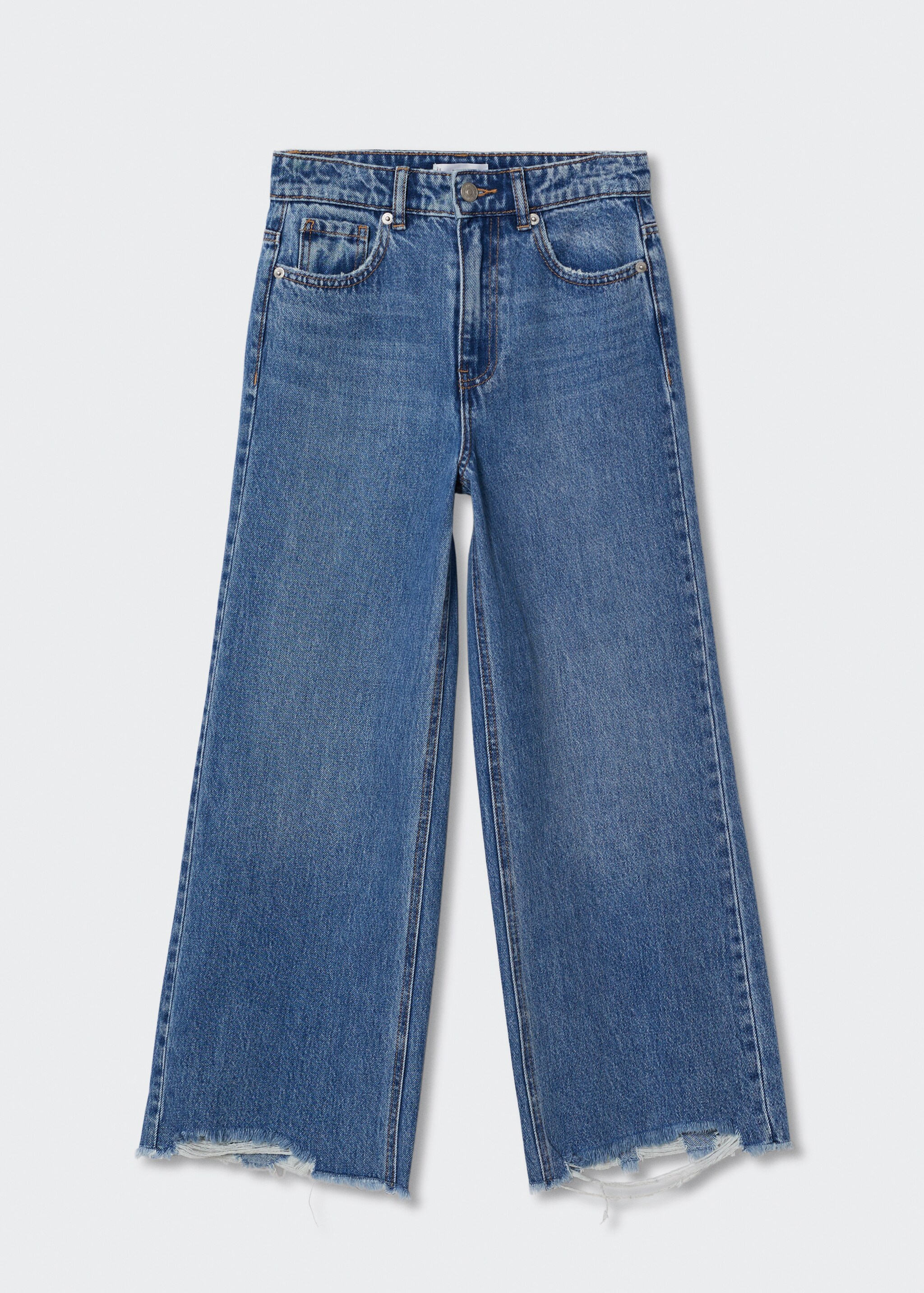 Jupe-culotte jean bas effiloché - Article sans modèle