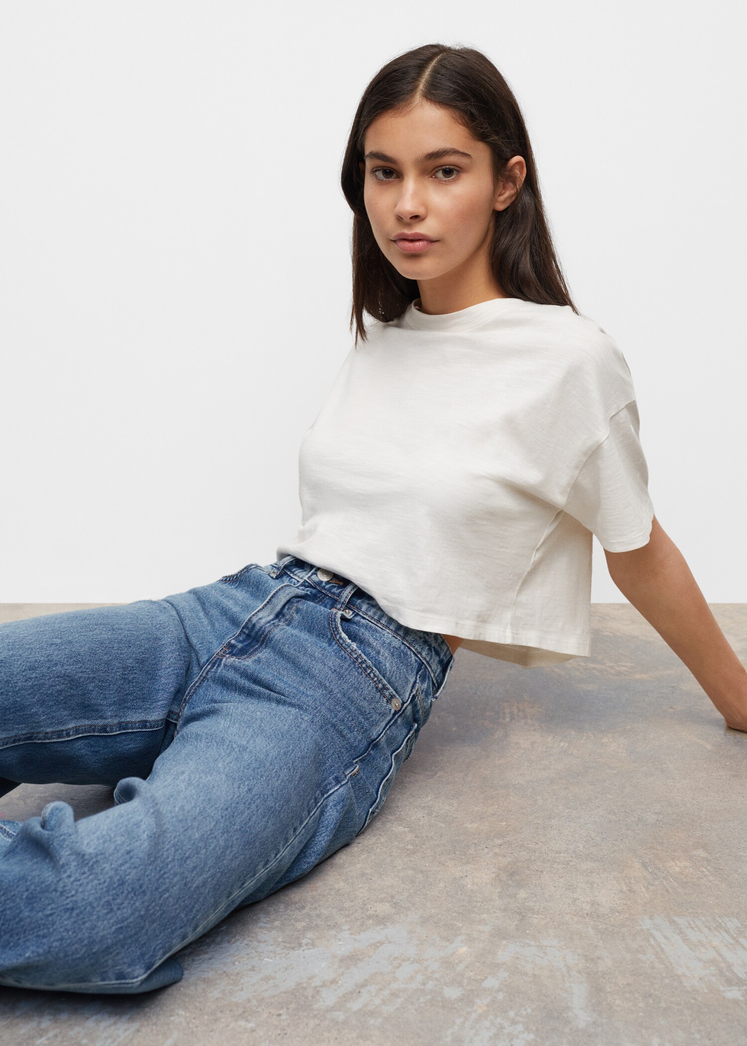 Džíny culottes s roztřepeným spodním lemem - Detail zboží 2