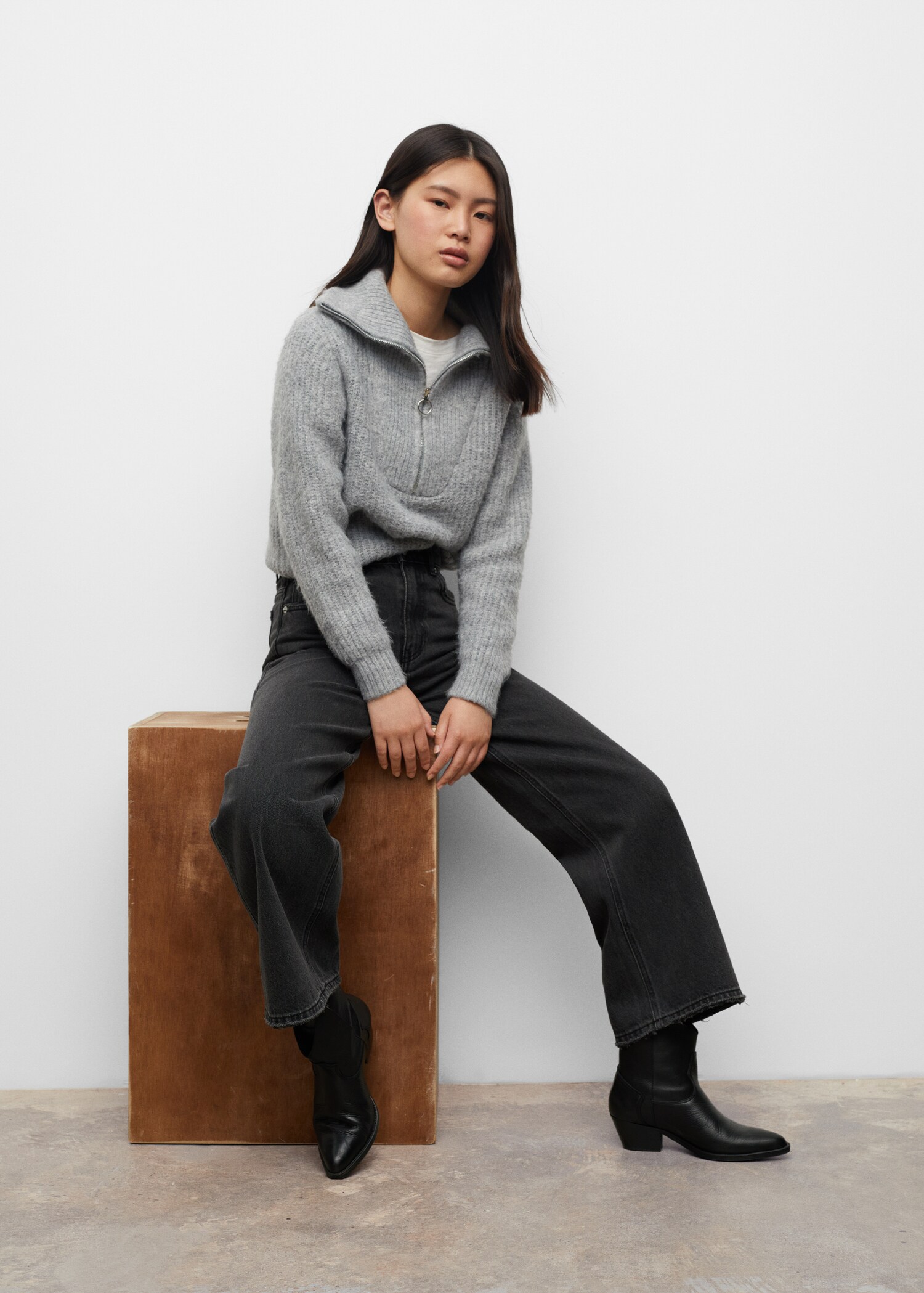 Džíny culottes s roztřepeným spodním lemem - Detail zboží 2