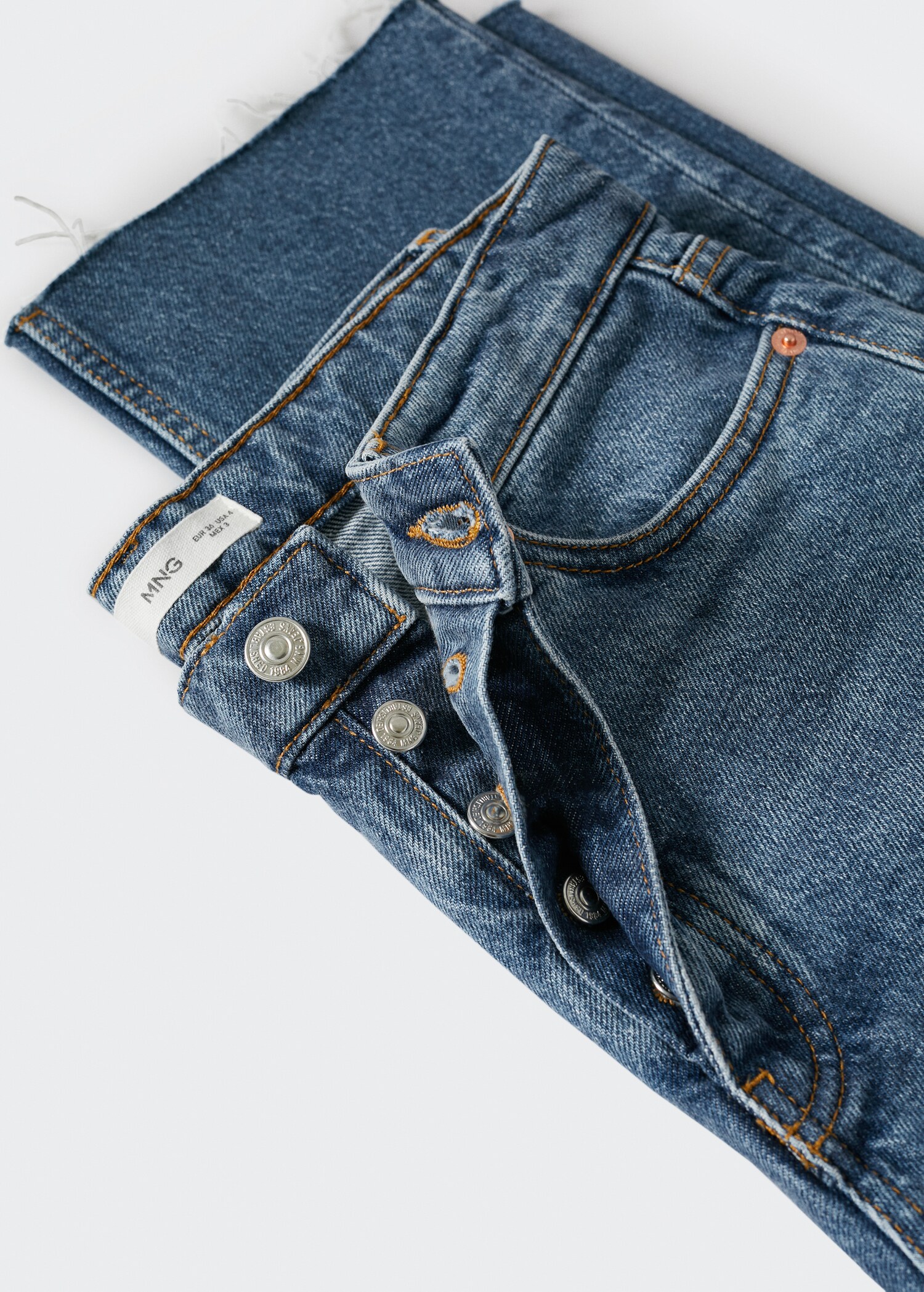 High-waist cropped straight jeans - Details of the article 8