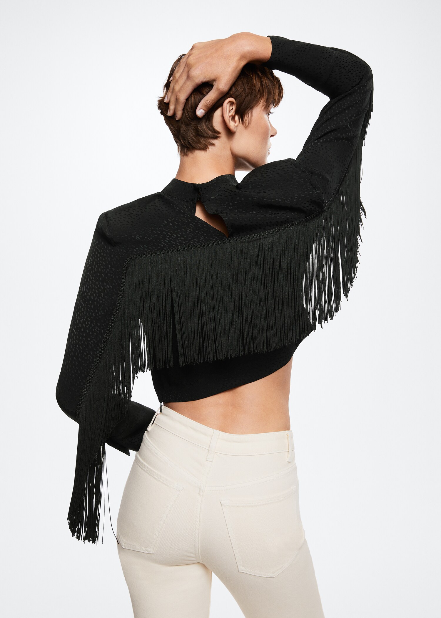 Blouse met franjedetail - Achterkant van het artikel