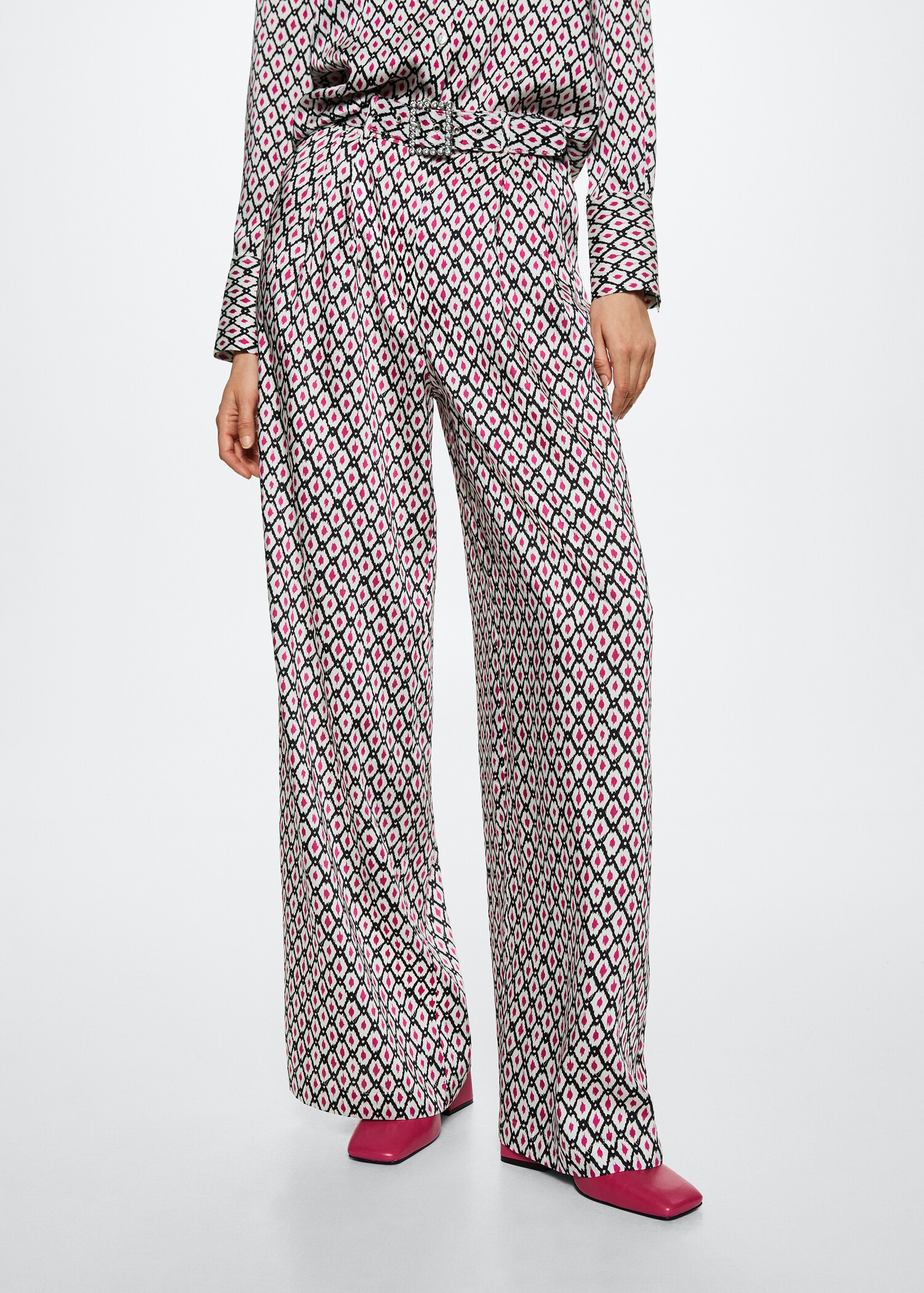 Printed palazzo trousers - Medium plane