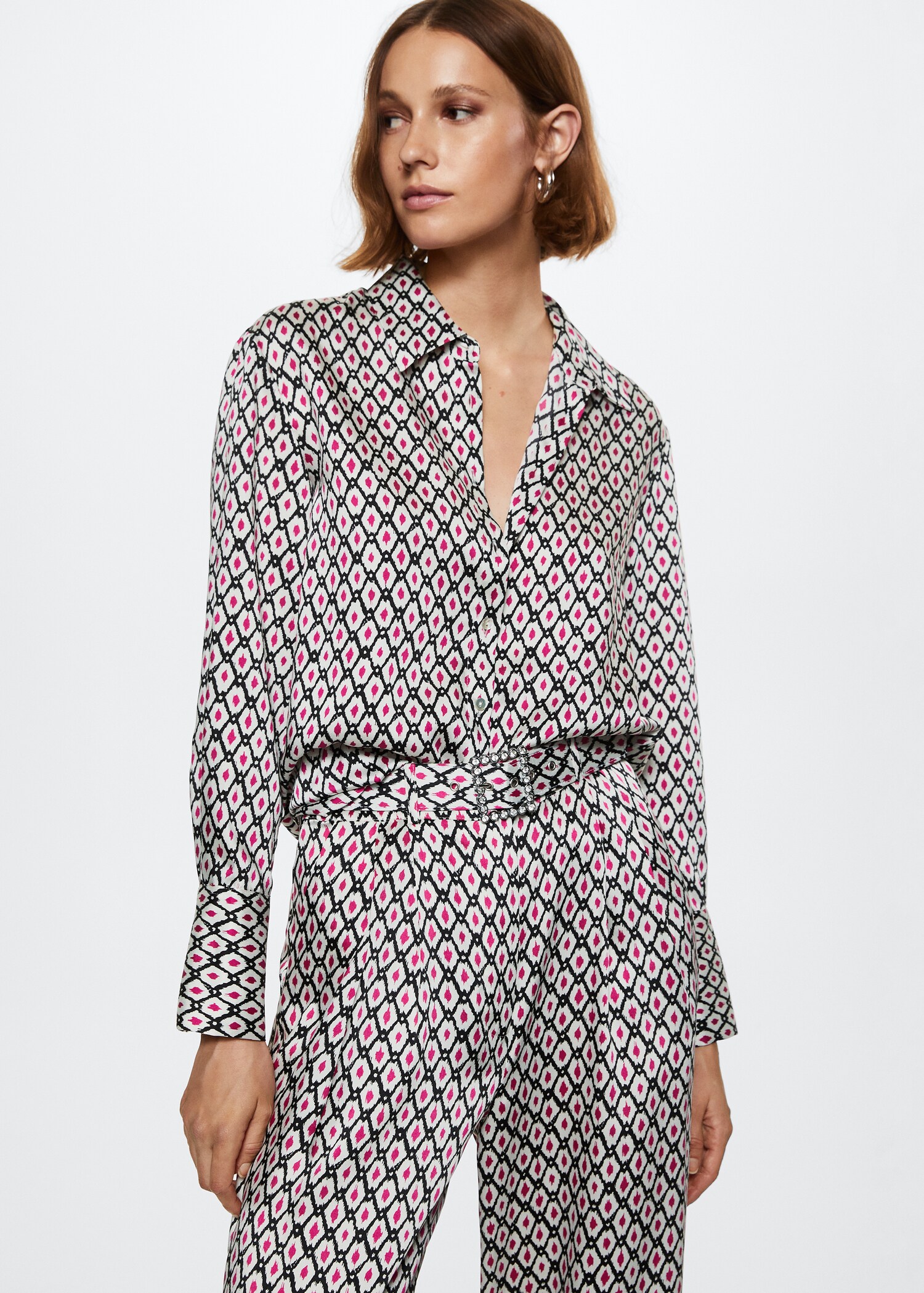 Printed palazzo trousers - Details of the article 1