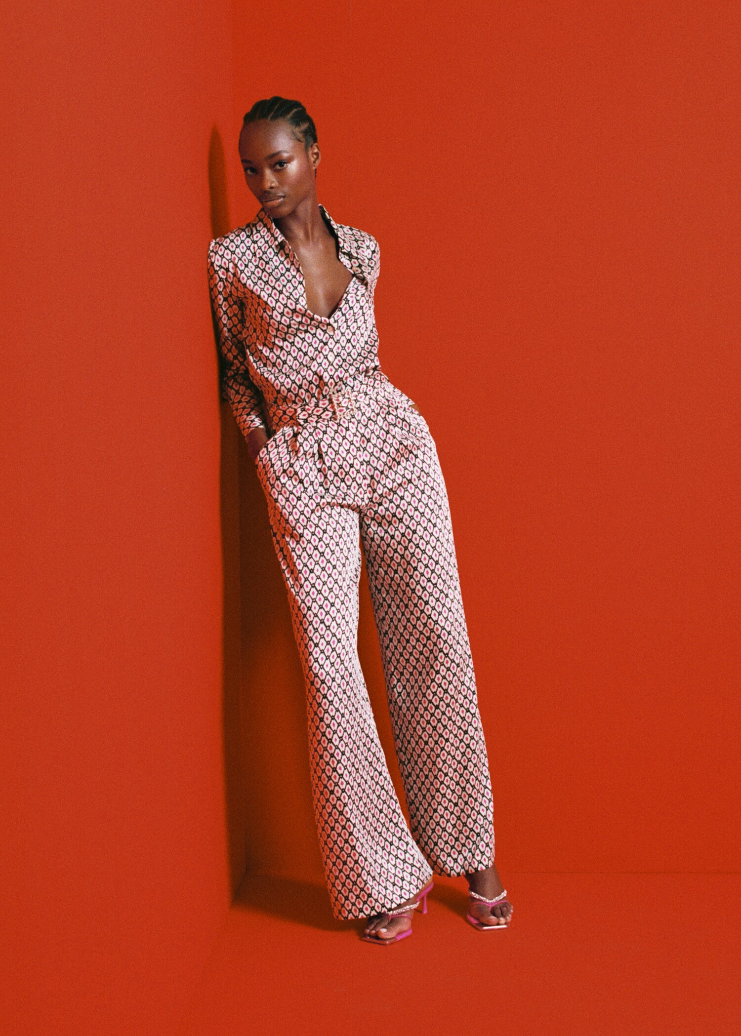 Printed palazzo trousers - Details of the article 6