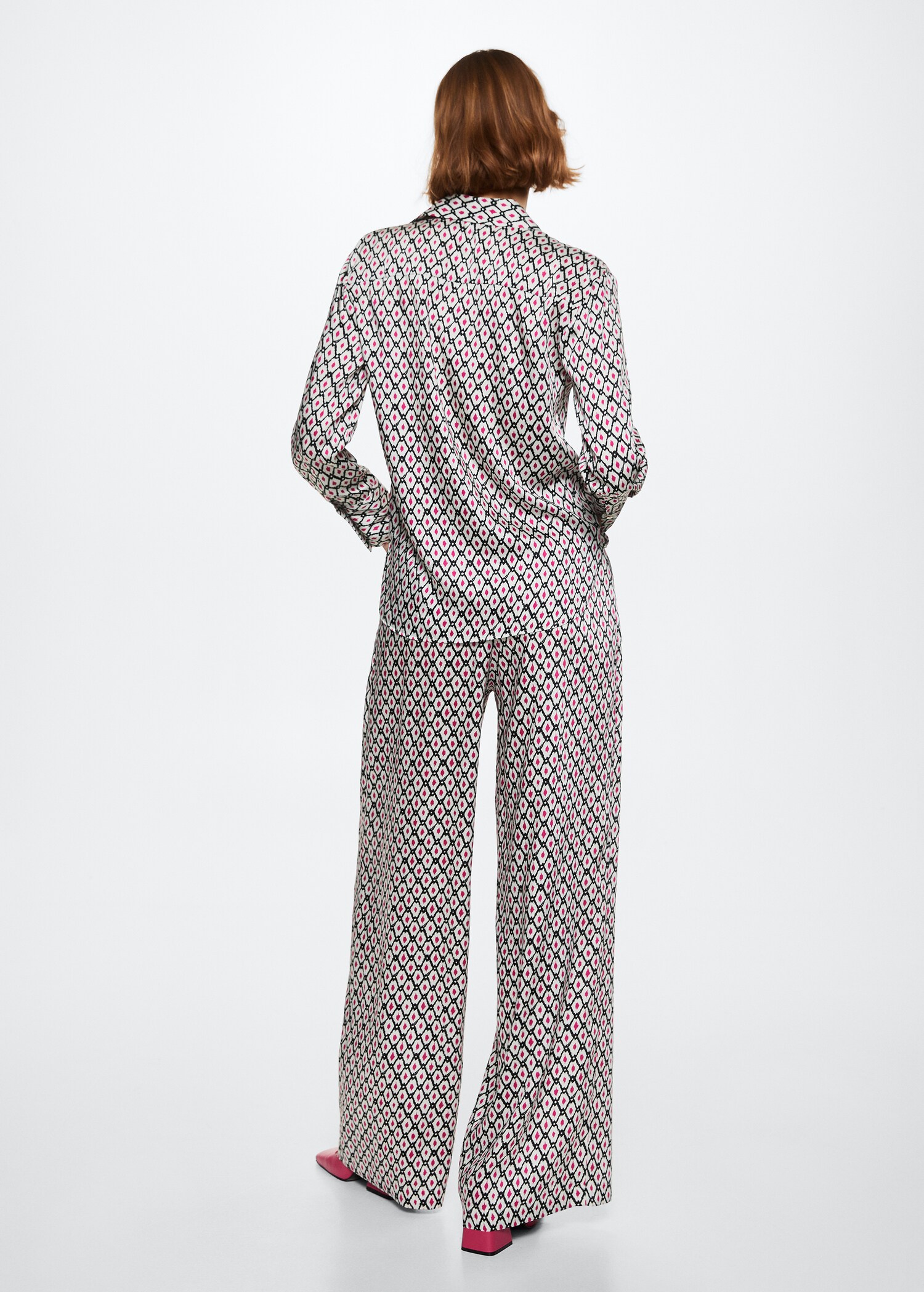 Printed palazzo trousers - Reverse of the article