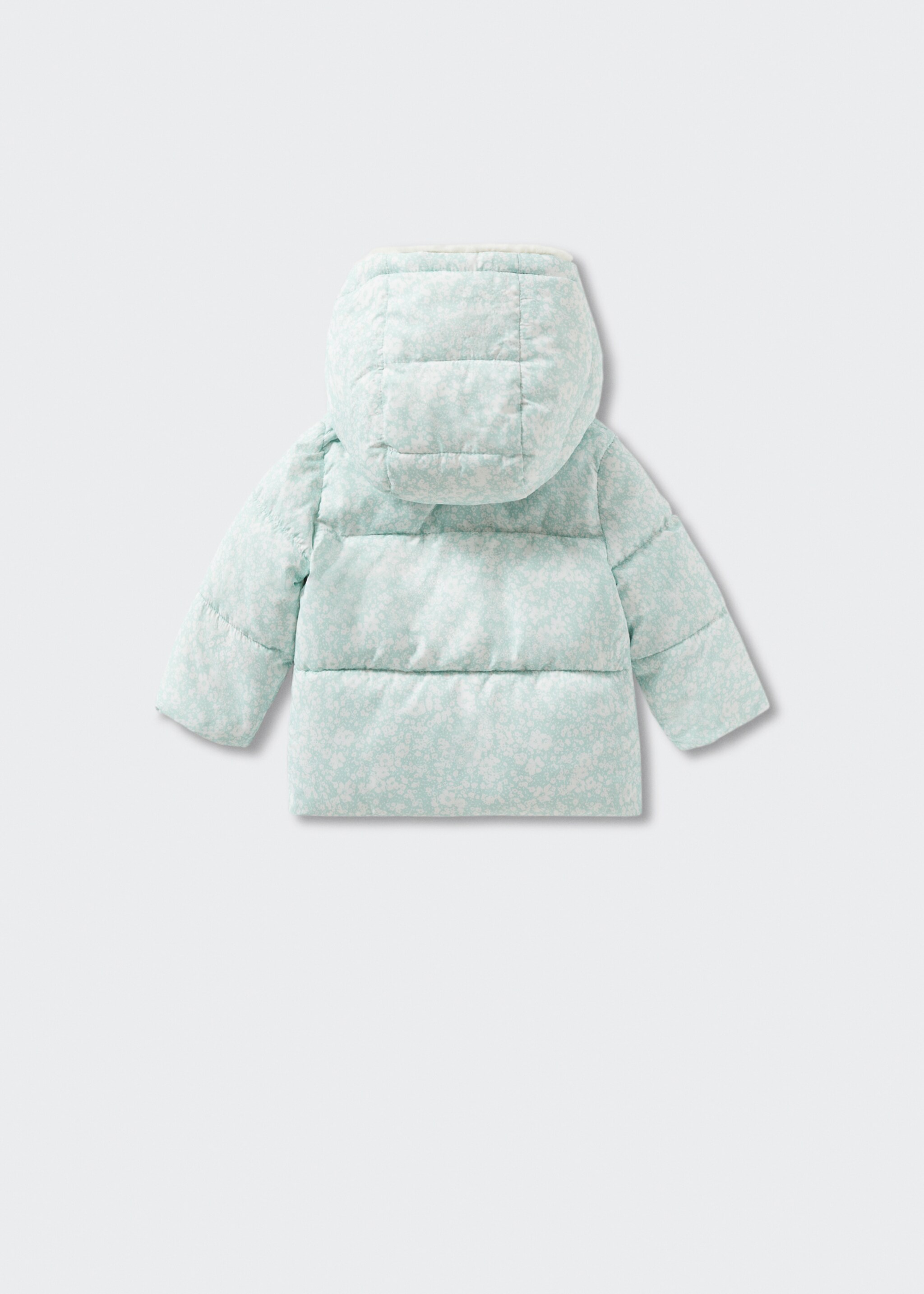 Fur-effect quilted coat - Reverse of the article