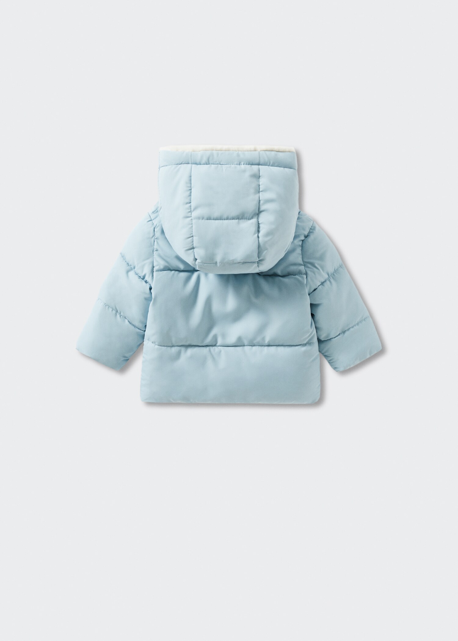 Fur-effect quilted coat - Reverse of the article
