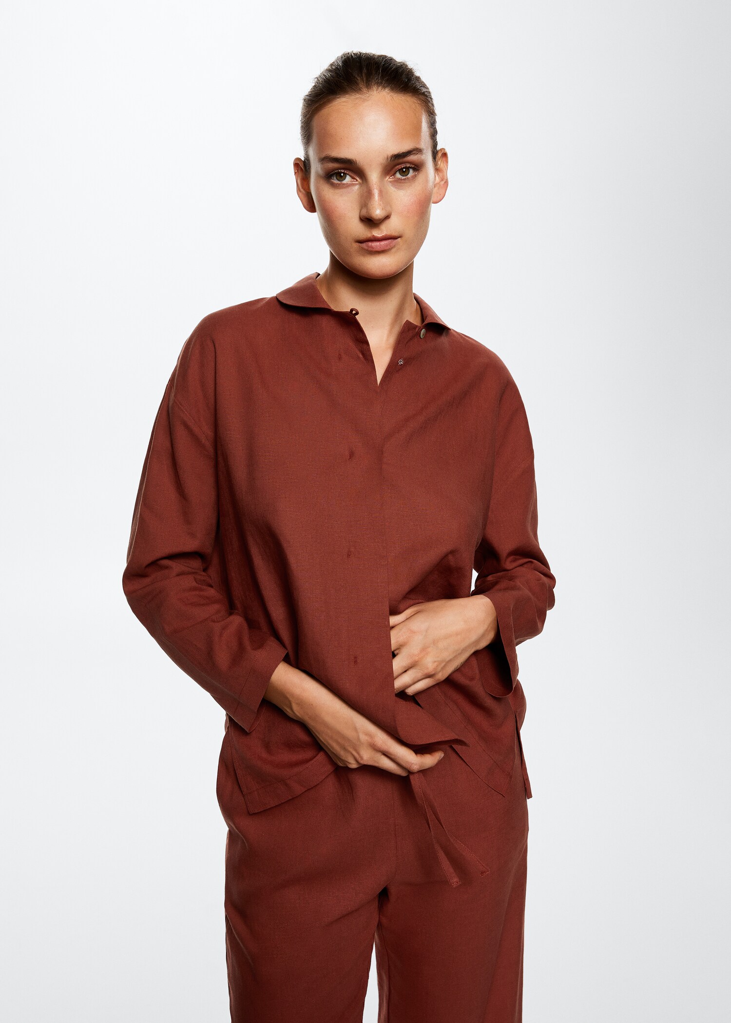 Linen pajama pants - Details of the article 1