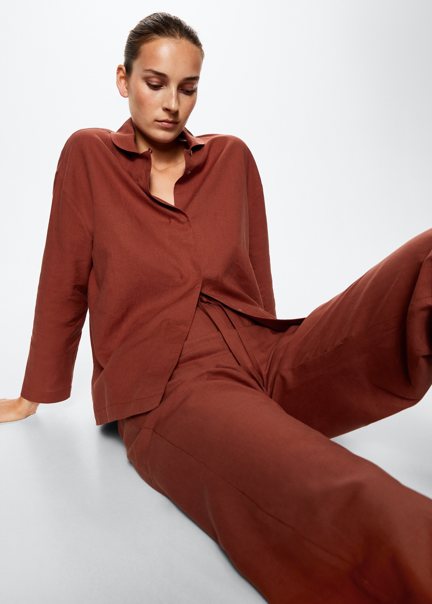 Linen pajama pants - Details of the article 2