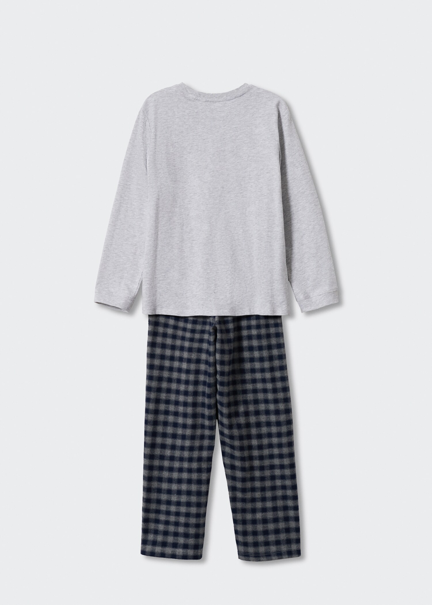 Pijama dos piezas largo cuadros - Reverso del artículo