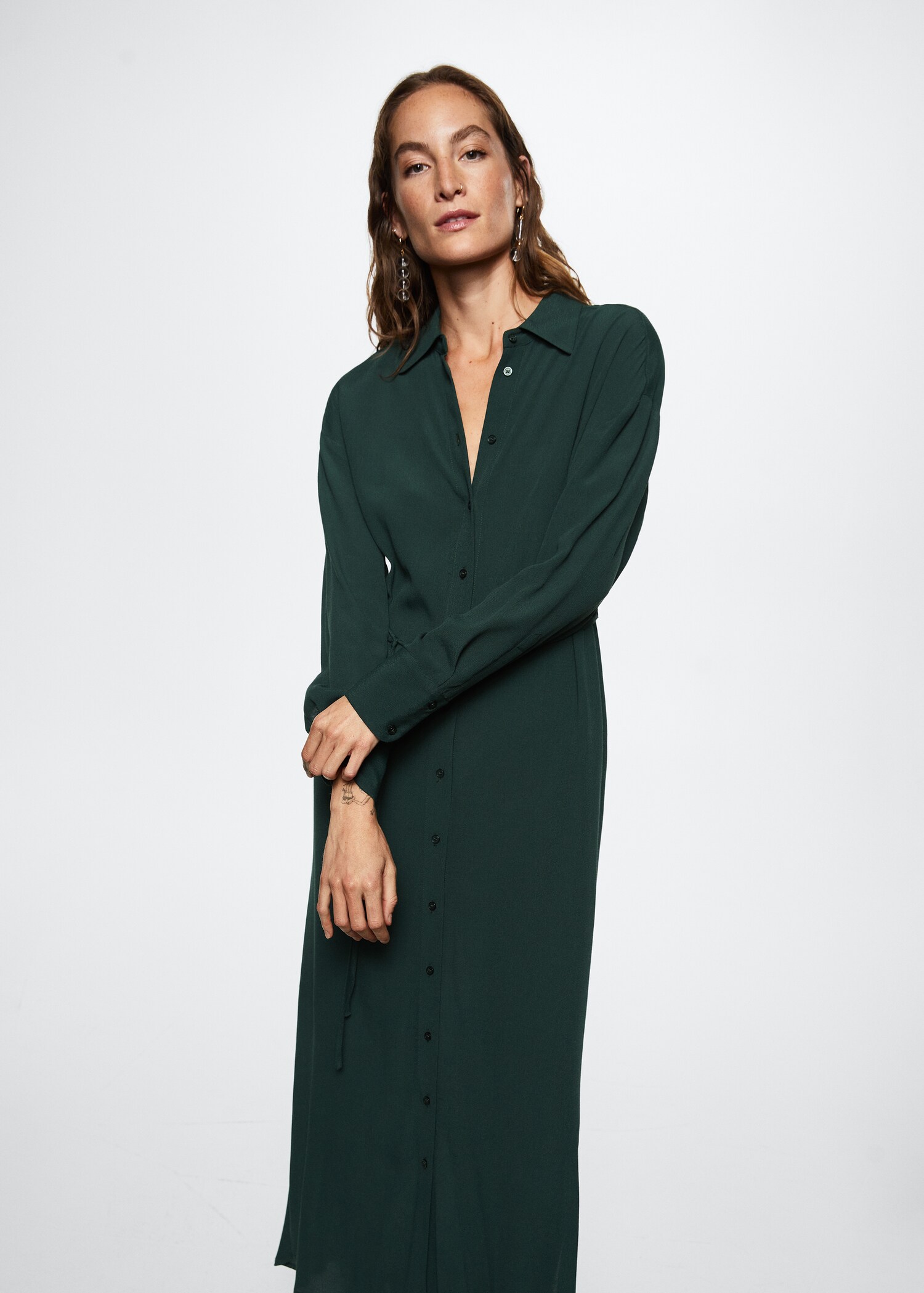 Flowy shirt dress - Medium plane