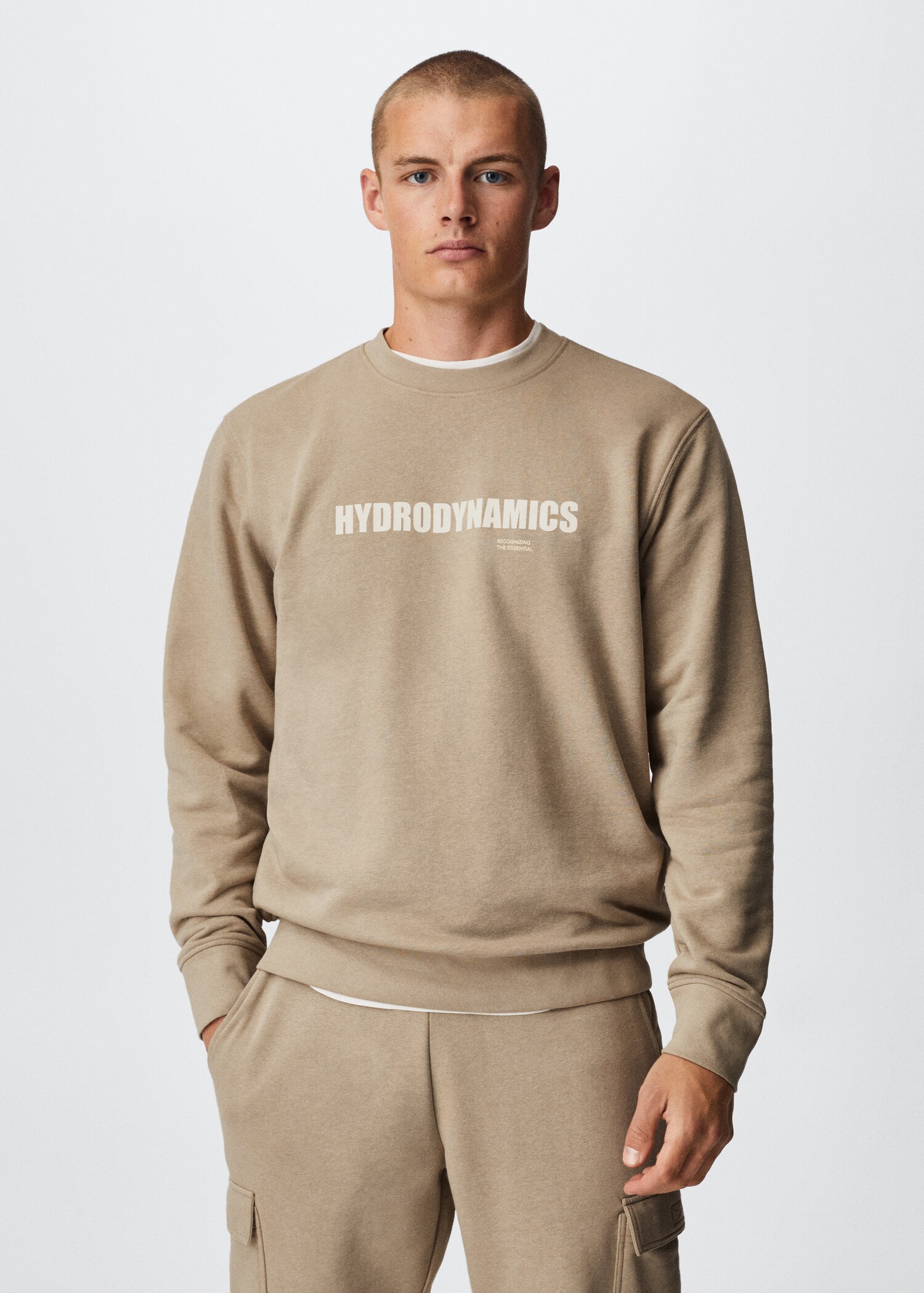 Message cotton sweatshirt - Medium plane