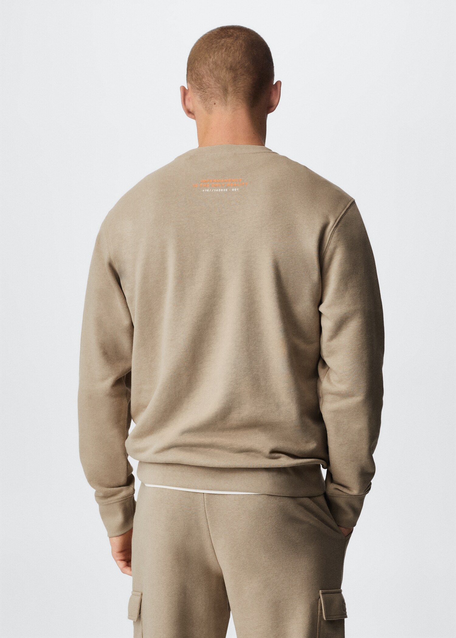 Message cotton sweatshirt - Reverse of the article