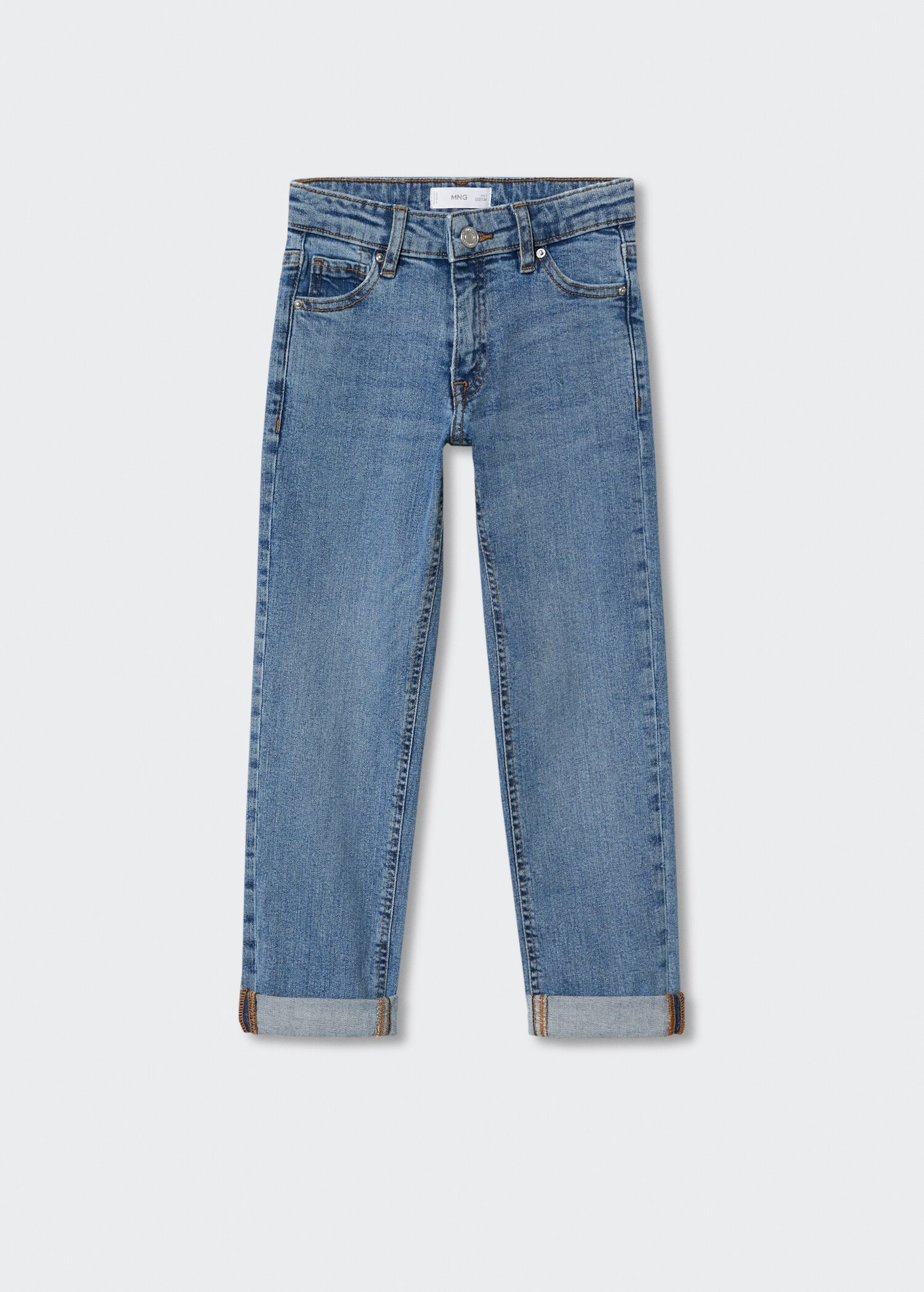 Regular jeans with turn-up hem  - Article without model