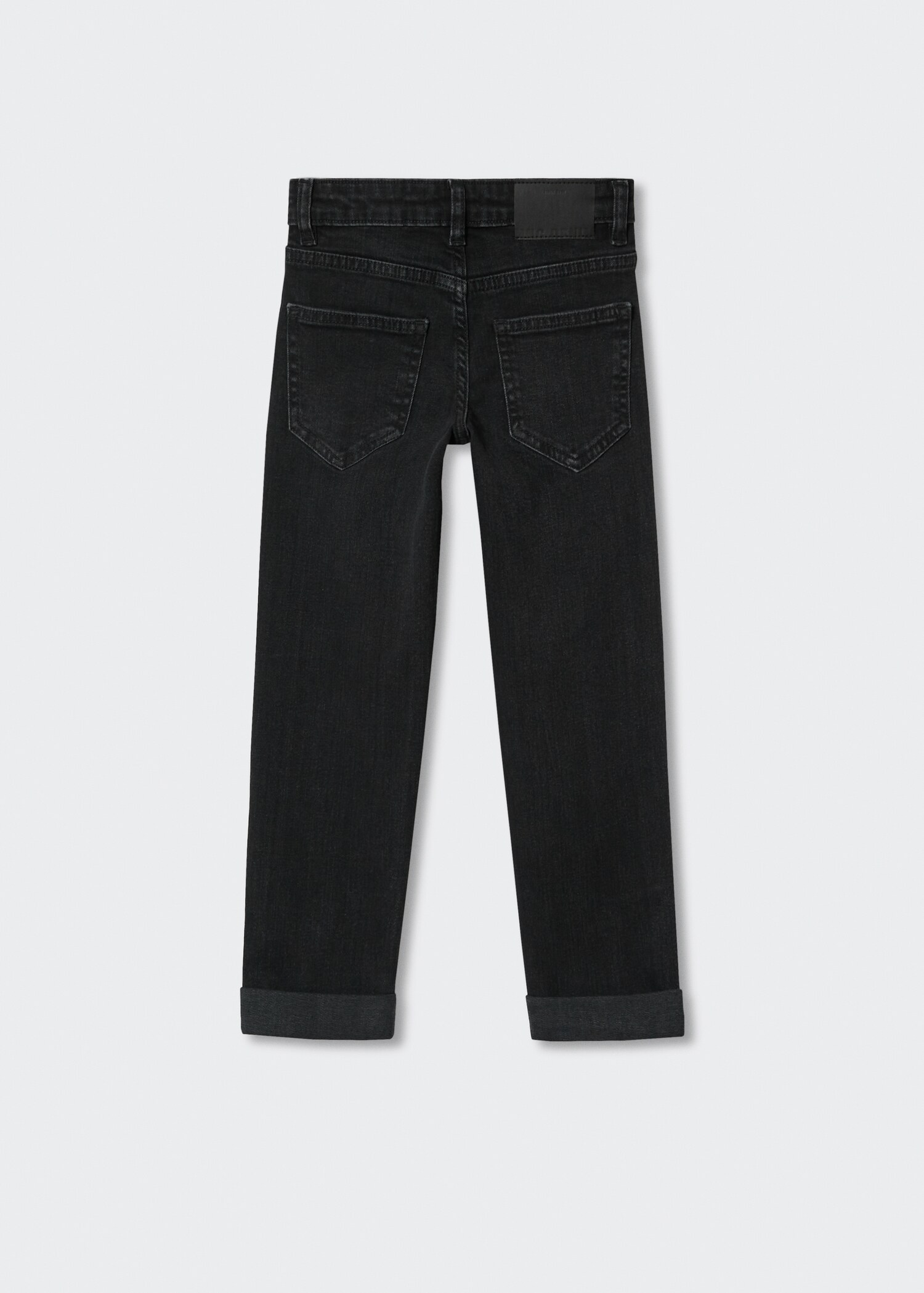 Regular jeans with turn-up hem  - Reverse of the article