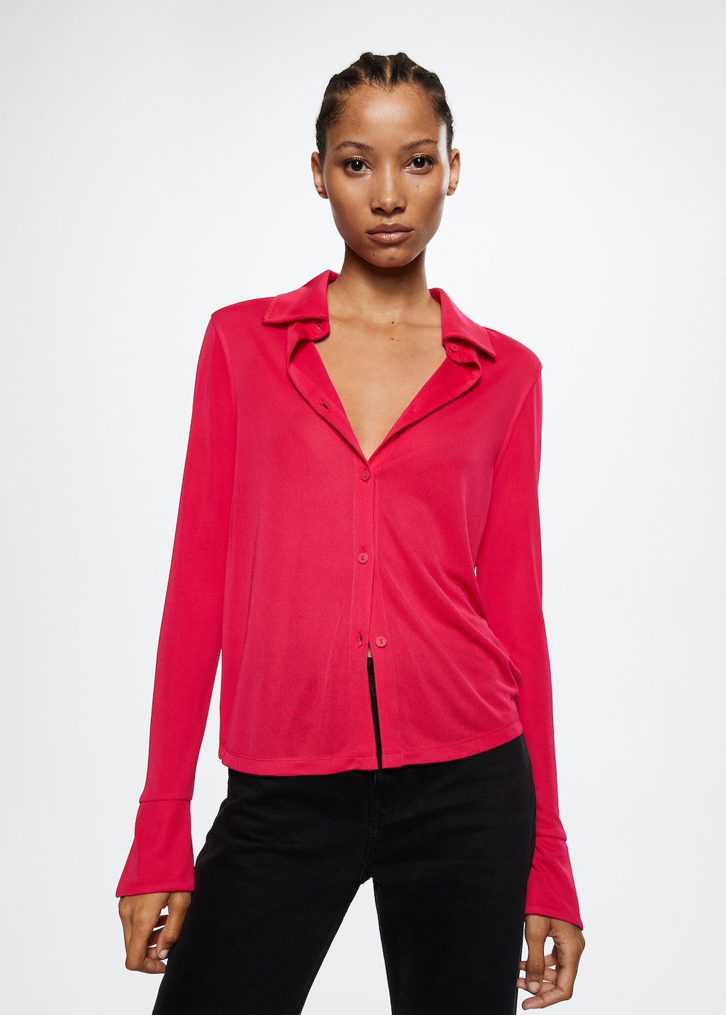 light pink flowy shirt