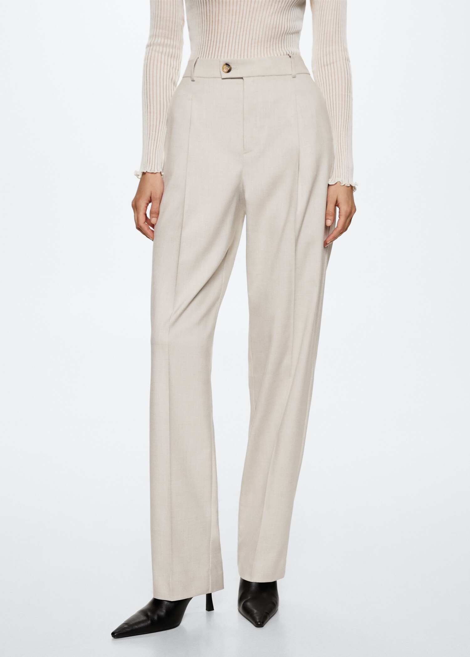 Straight suit pants - Medium plane