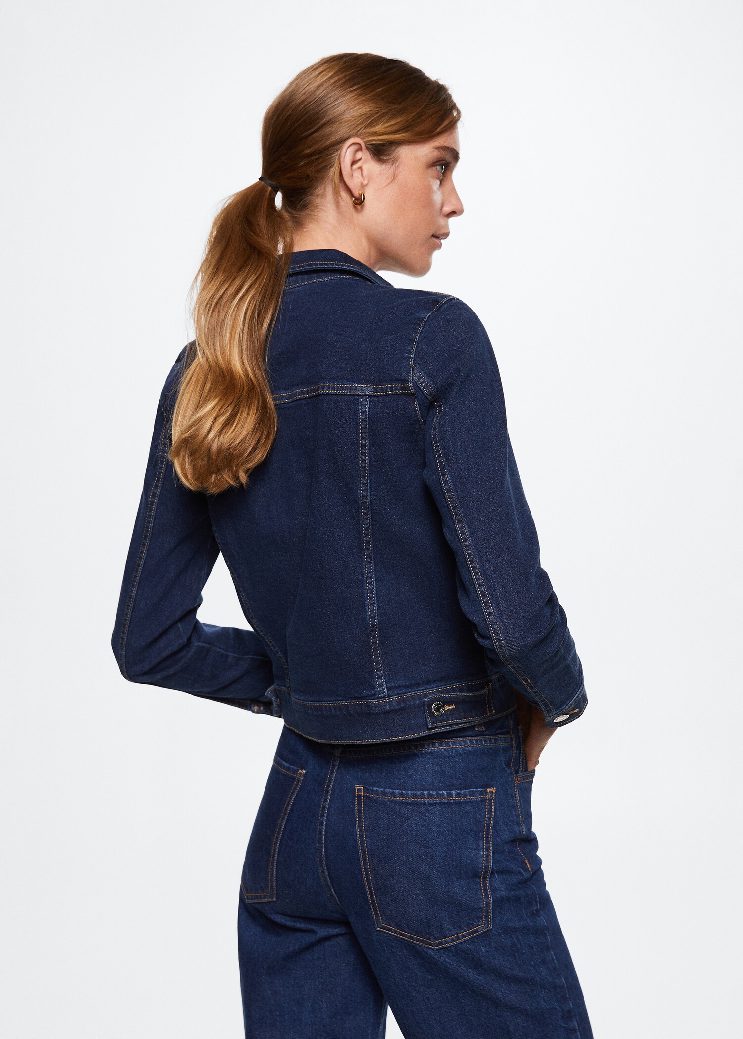 Cotton denim jacket - Reverse of the article
