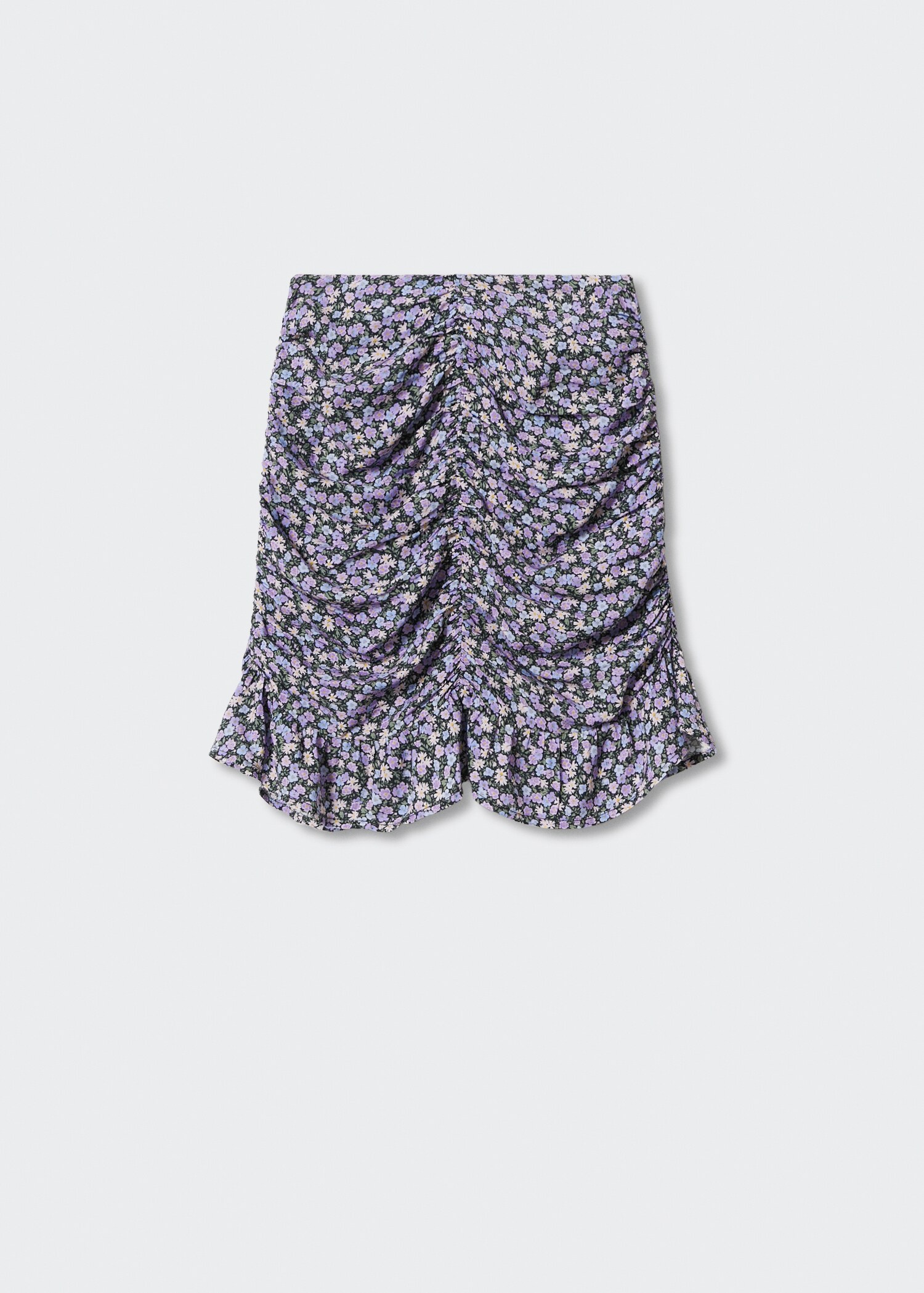 Ruffle flower print miniskirt - Article without model