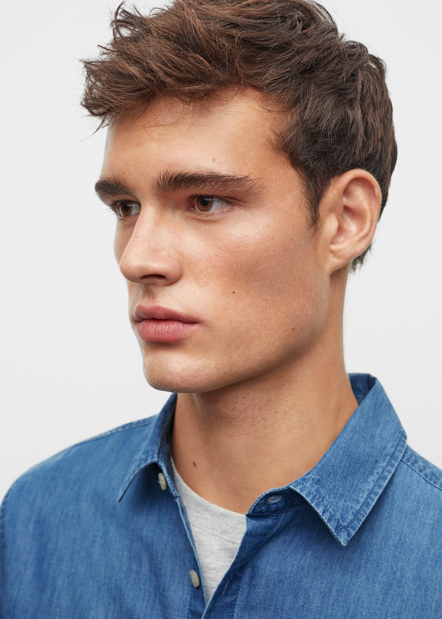 Cotton denim shirt - Details of the article 4