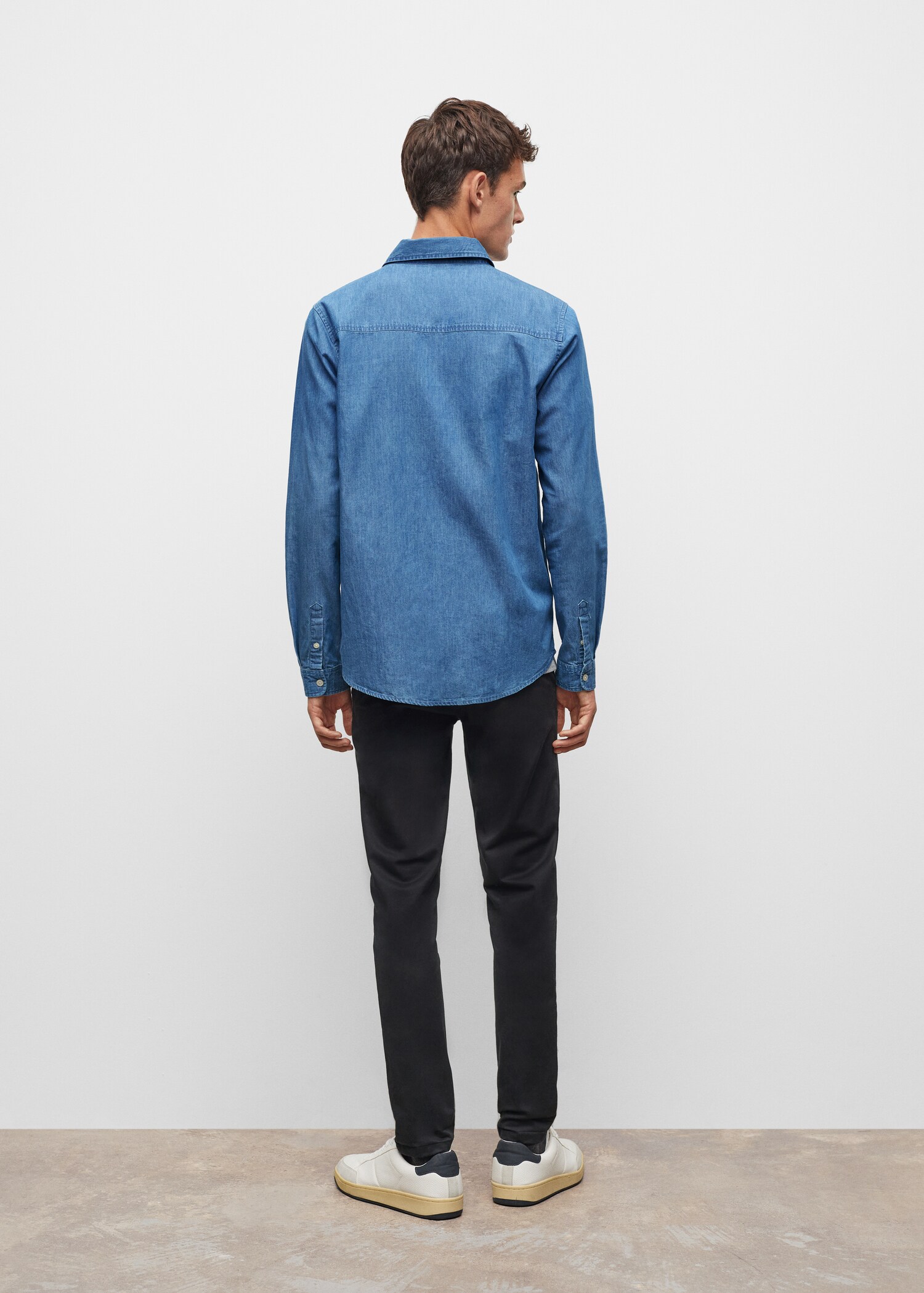 Cotton denim shirt - Reverse of the article