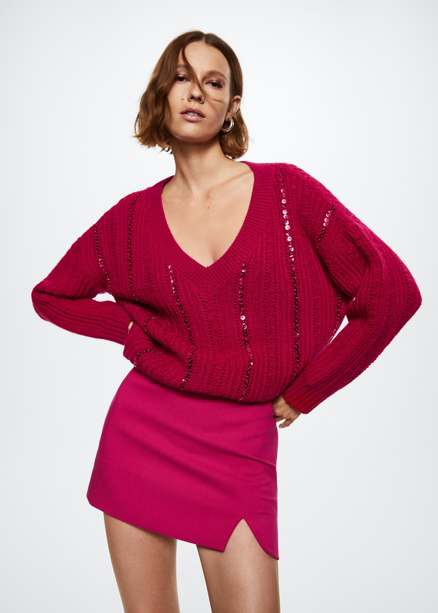 Knit paillette sweater - Medium plane