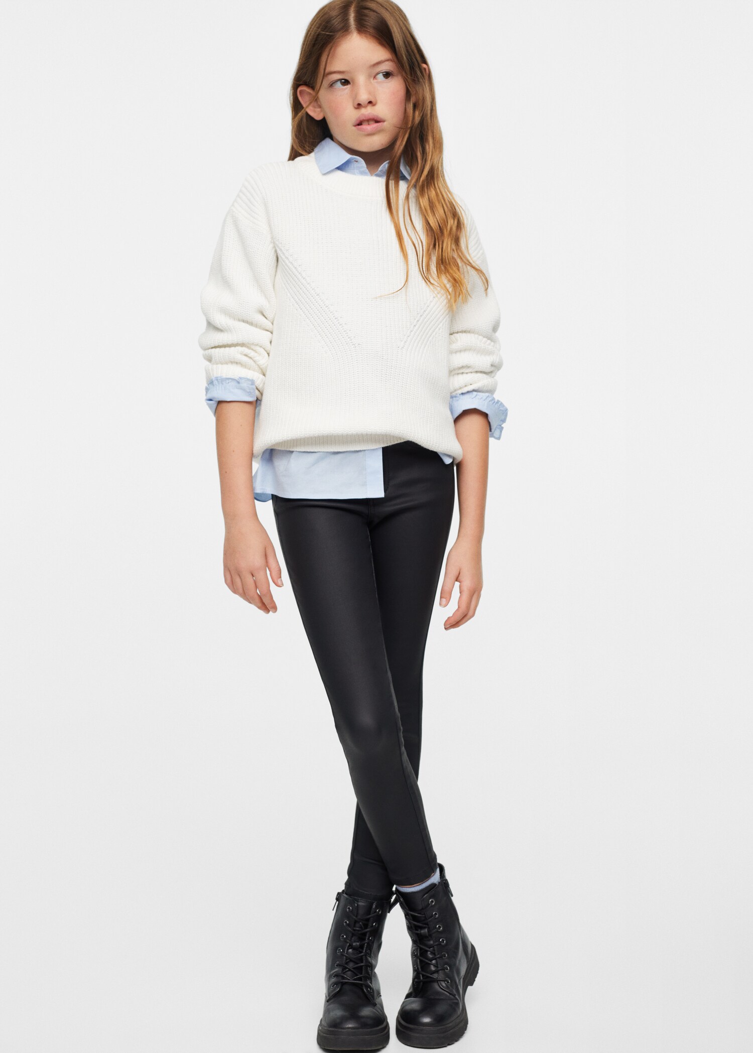 Skinny-Hose in Wachs-Optik - Detail des Artikels 3