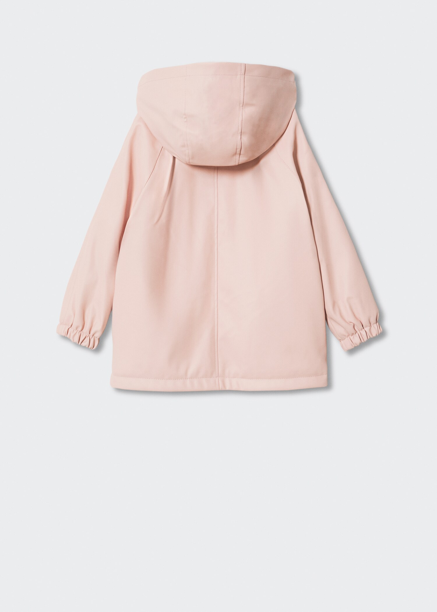 Hooded water-repellent coat - Reverse of the article