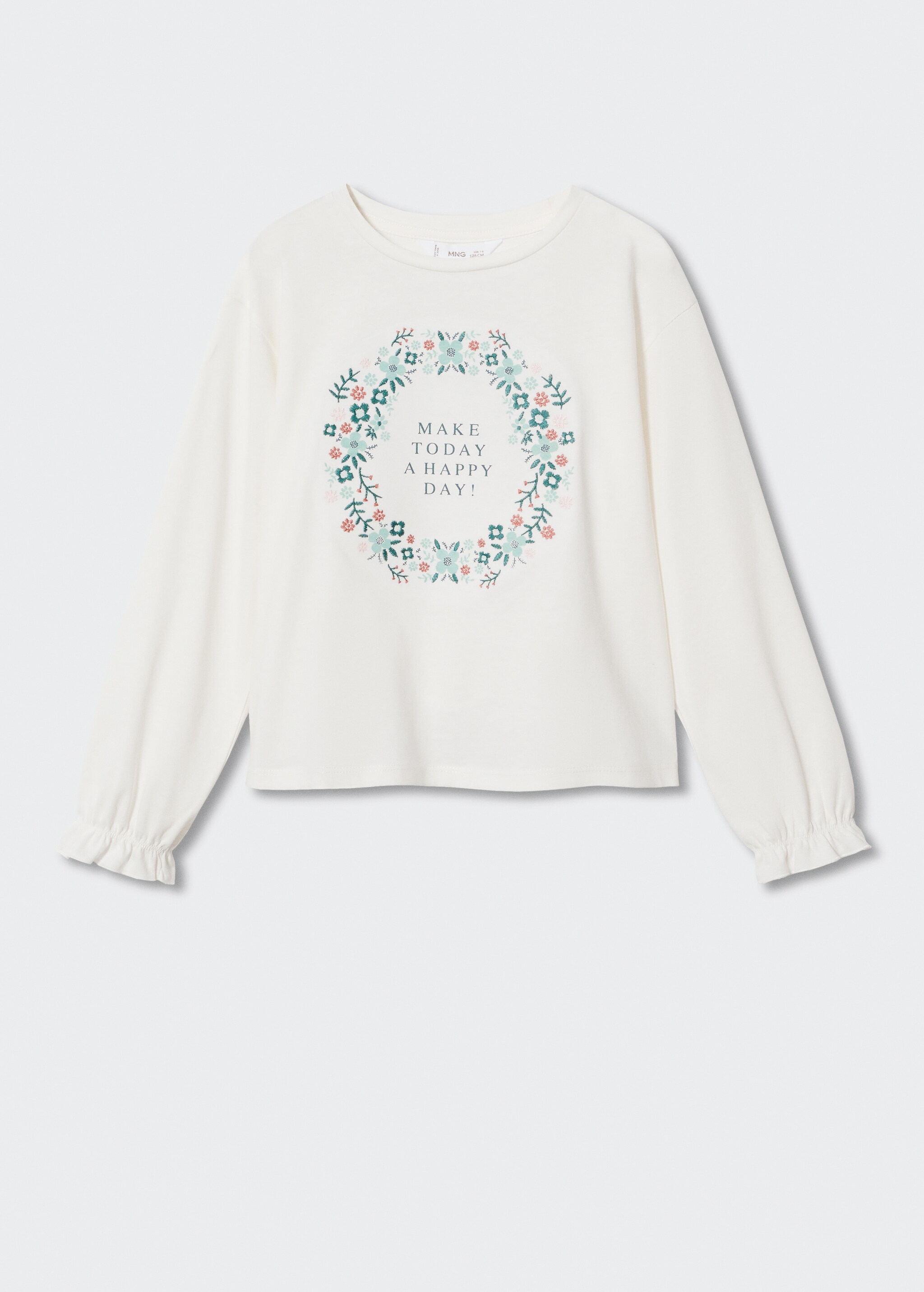 Embroidered long-sleeved t-shirt - Article without model
