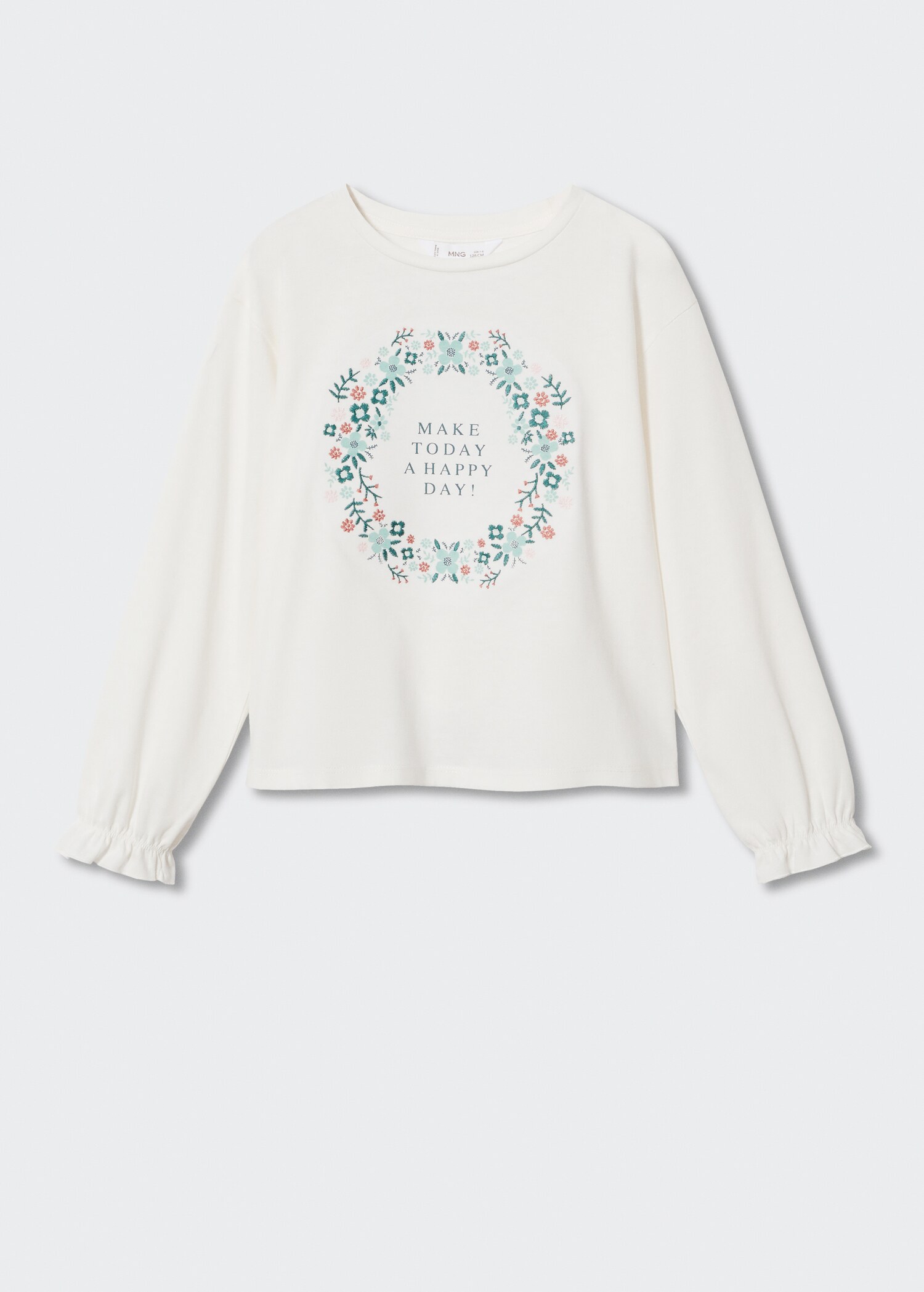 Embroidered long-sleeved t-shirt - Article without model