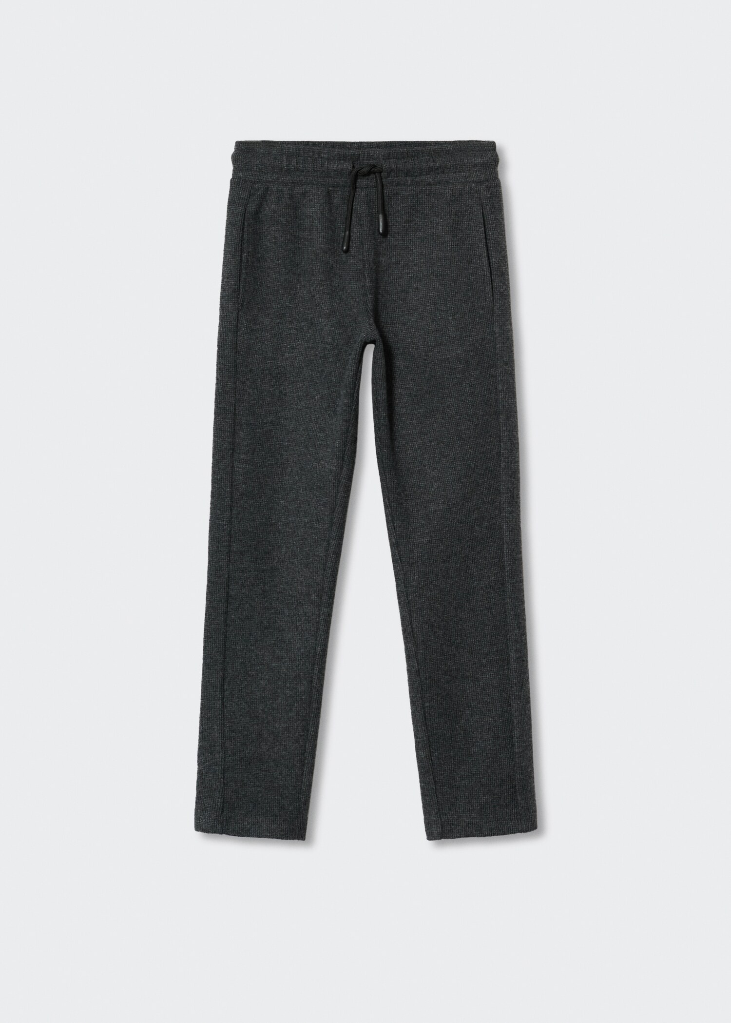 Elastic-waist straight trousers - Article without model