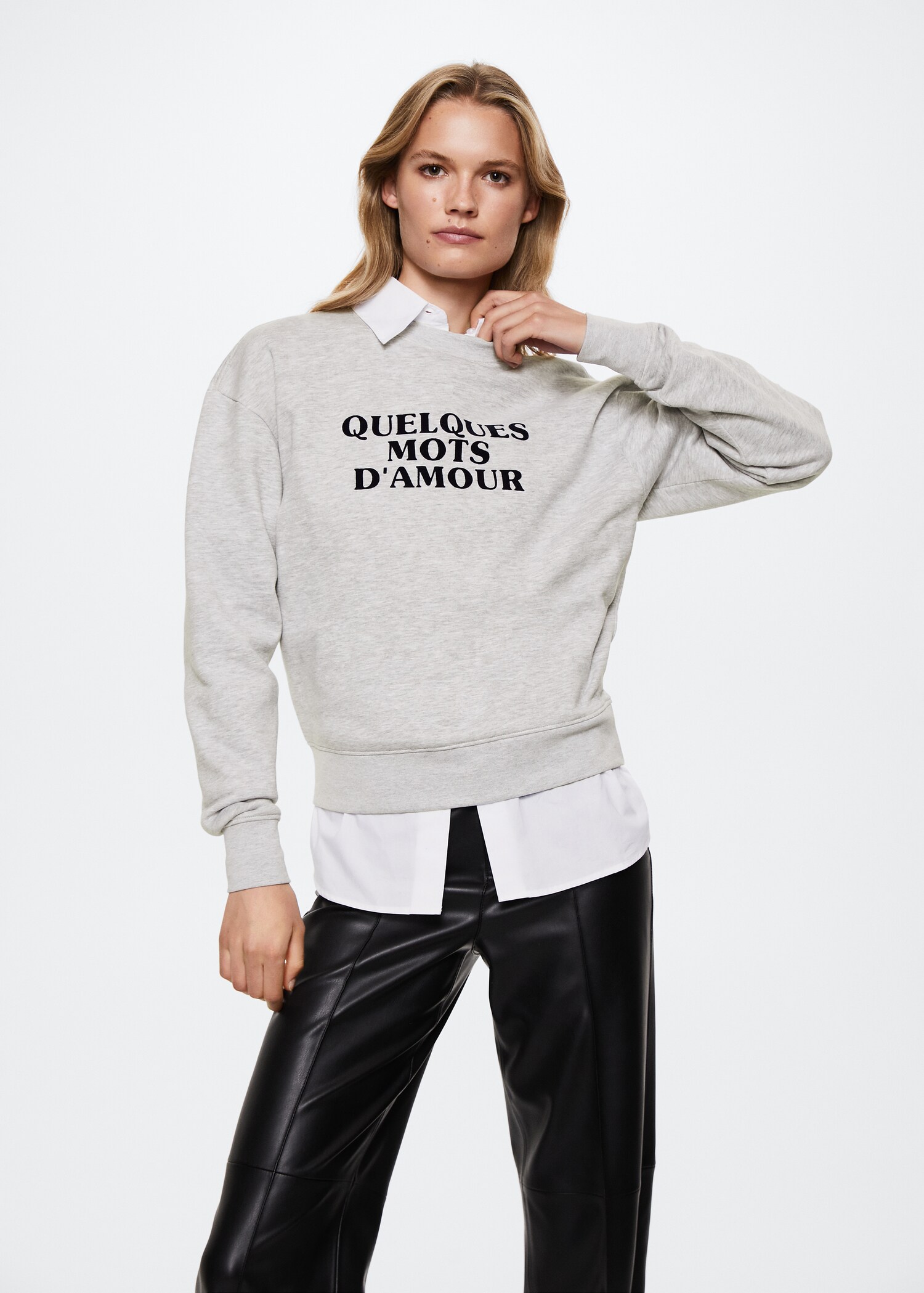 Message cotton sweatshirt - Medium plane