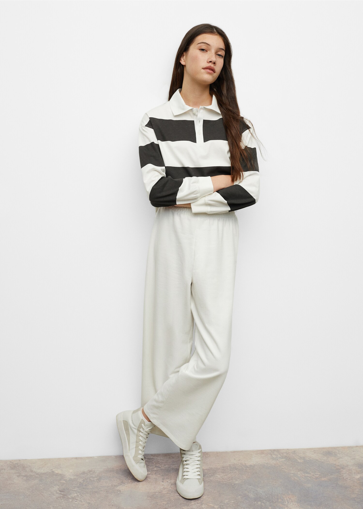 Knit jogger-style trousers - Details of the article 2