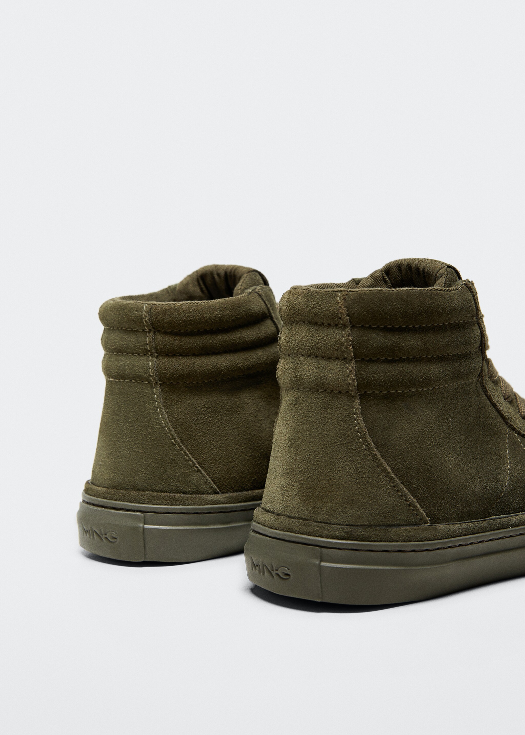 Ankle boot leather trainers - Details of the article 1, Khaki. Ref: 37075139-00.