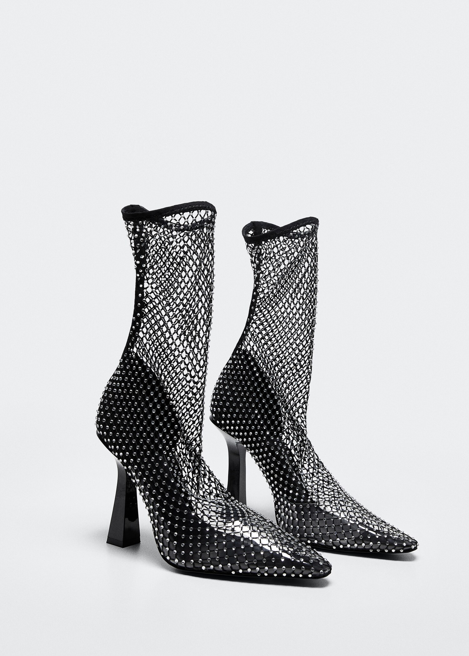 Bottines talon maille filet - Plan moyen