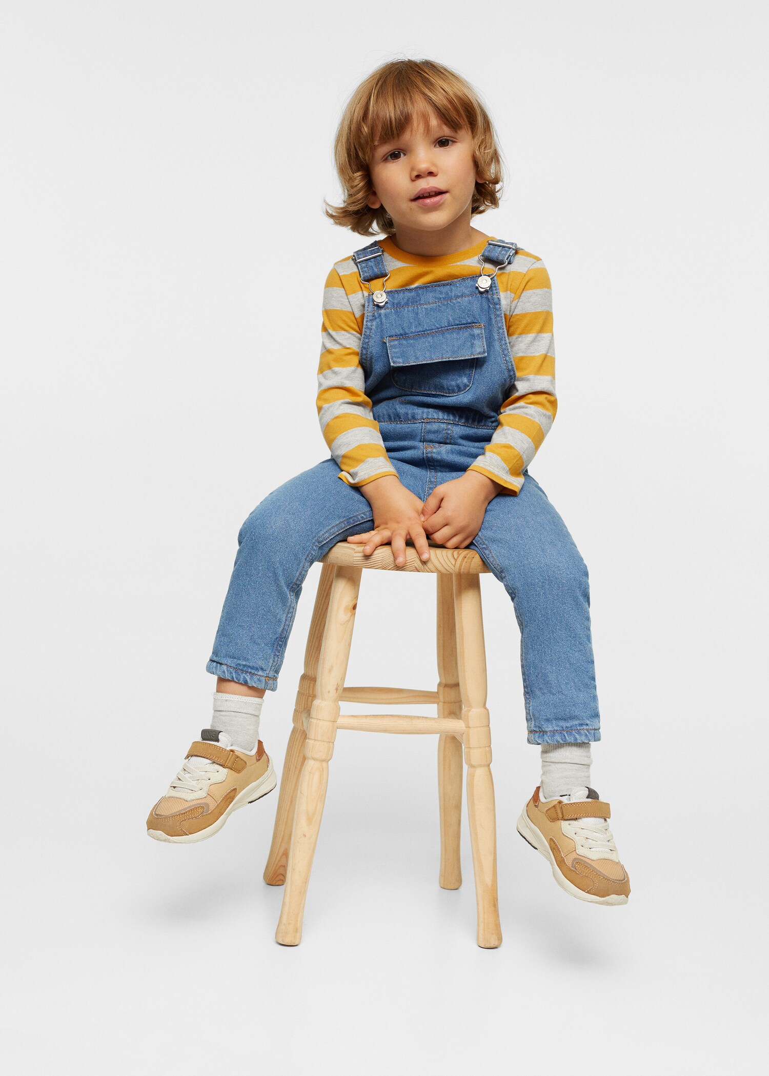 Lined denim dungarees - Details of the article 2