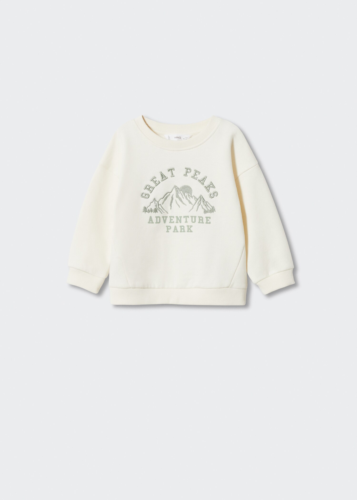Bedrukt sweatshirt met borduursel - Artikel zonder model