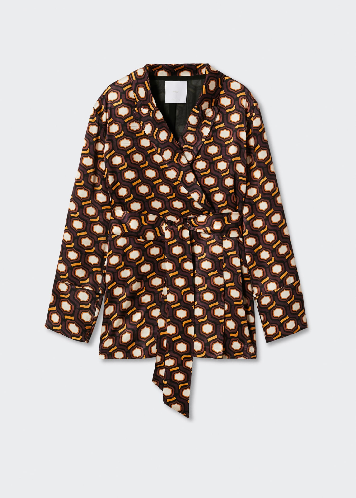 Veste croisée en imprimé géométrique - Article sans modèle