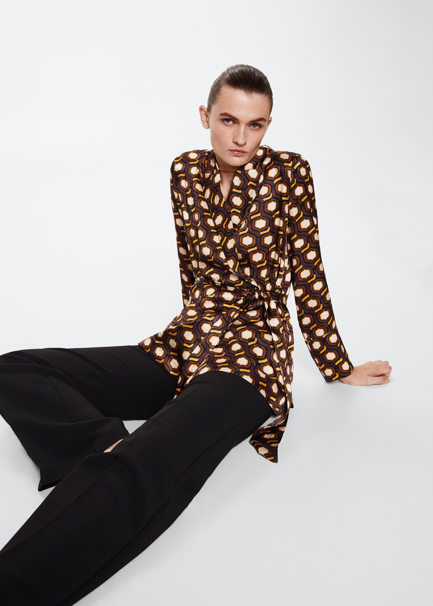 Veste croisée en imprimé géométrique - Détail de l'article 2