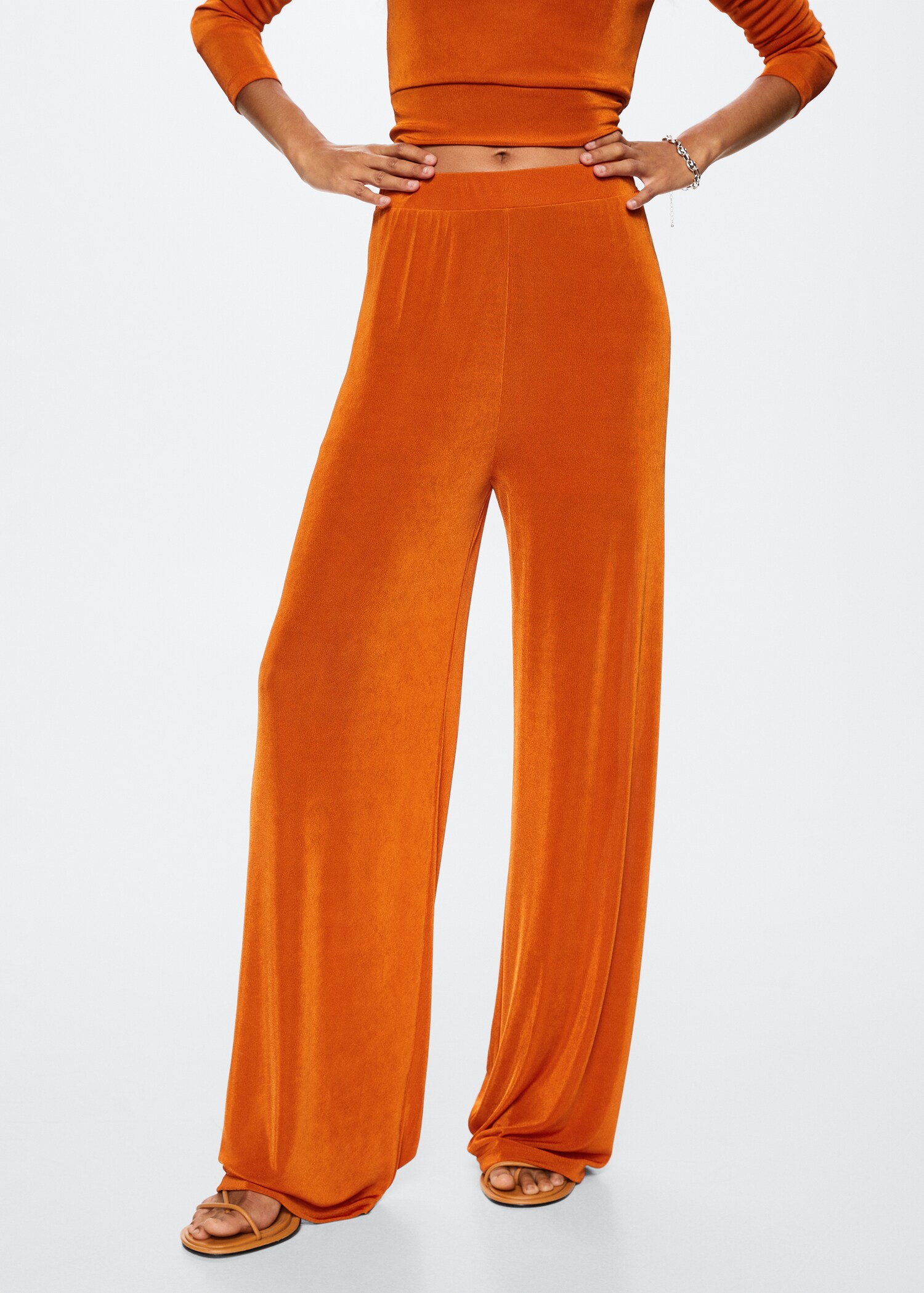 Wide leg fluid pants - Medium plane